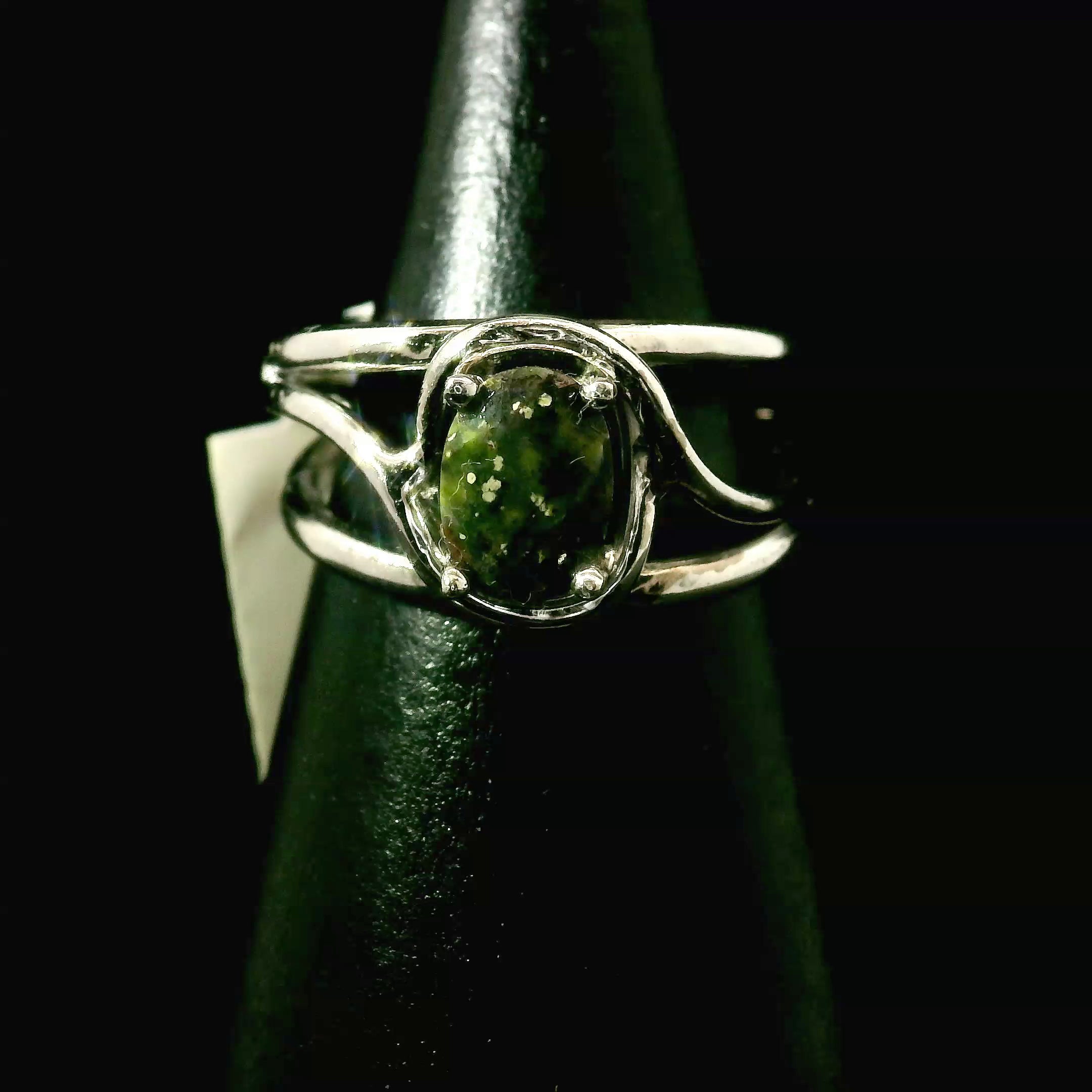 Bloodstone Midi Cuff Ring .925 Silver for Strength, Grounding and Protection