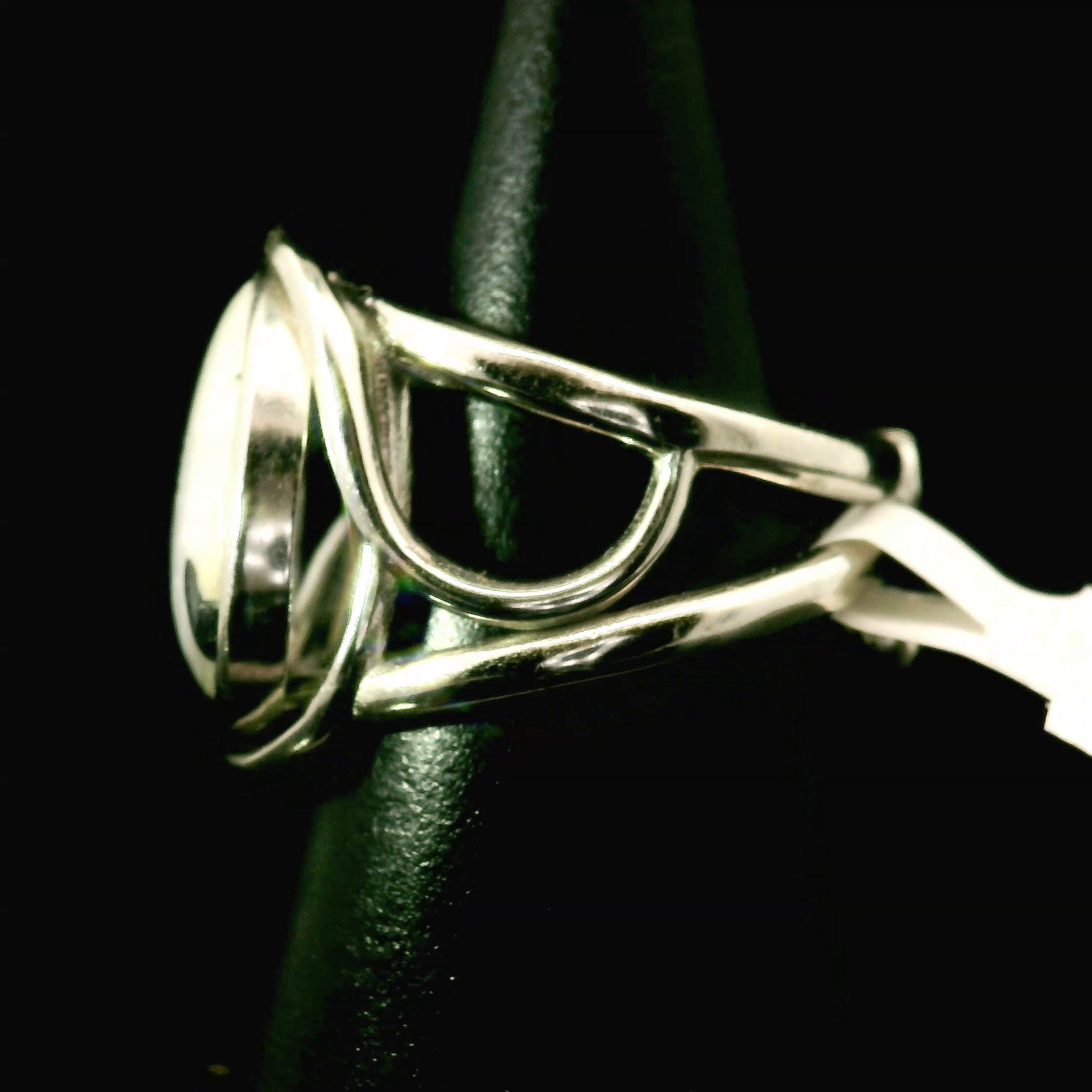 Willemite Cuff Ring 925 Silver for Creativity, Focus and Transformation