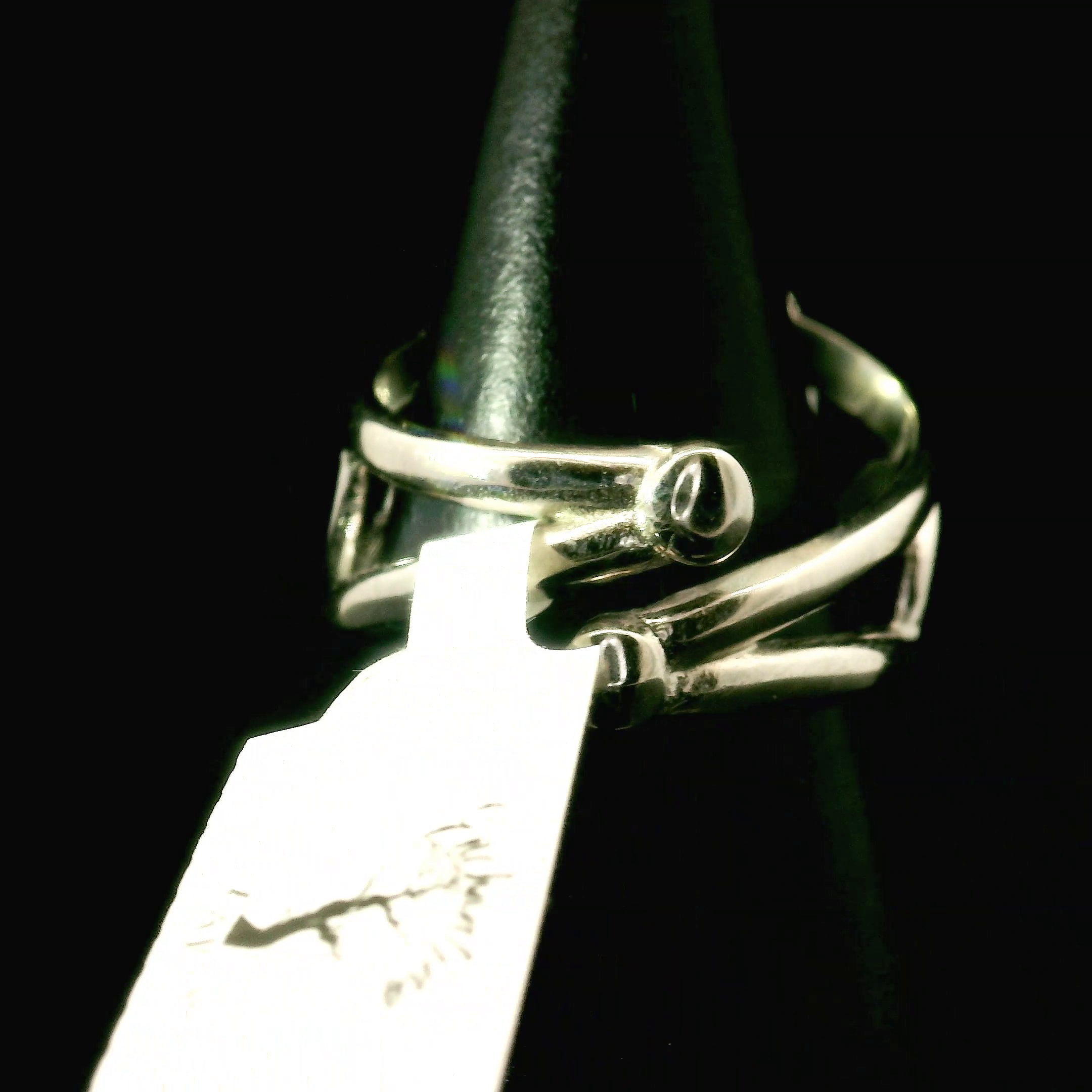 Willemite Cuff Ring 925 Silver for Creativity, Focus and Transformation