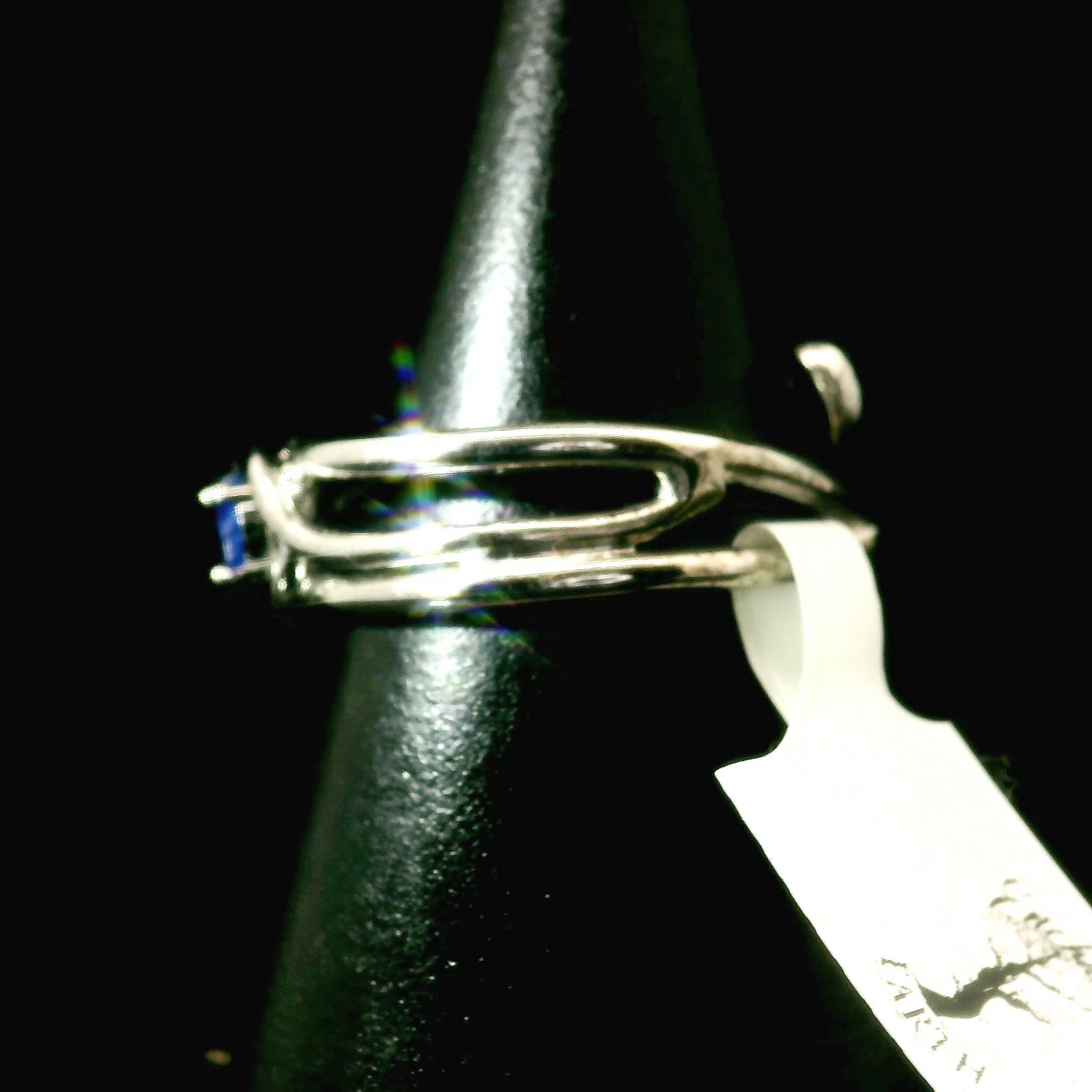 Hauyne Midi Cuff Ring 925 Silver for Intuition, Energy Purification and Spiritual Communication