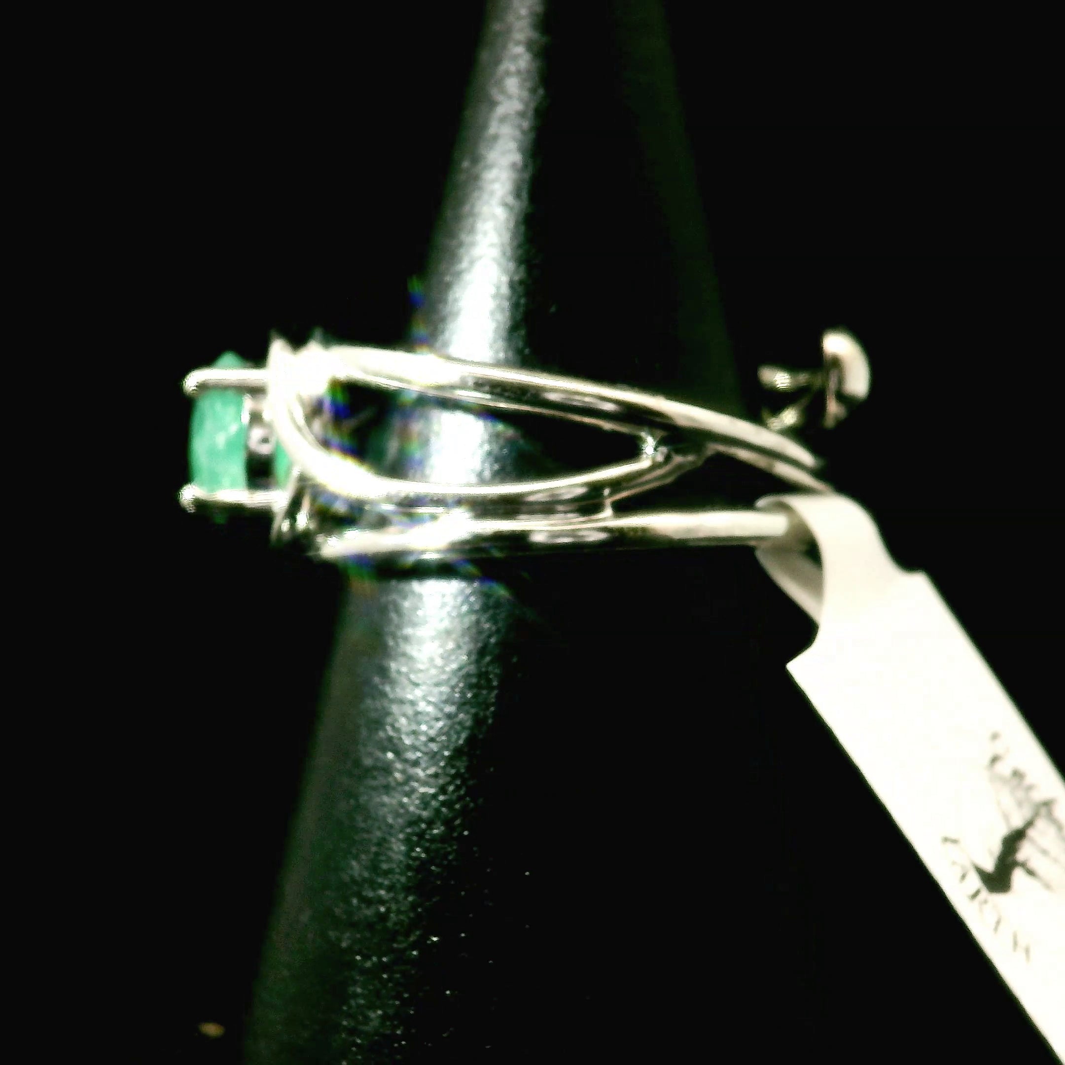 Green Hauyne Midi Cuff Ring 925 Silver for Intuition, Purification and Meditation