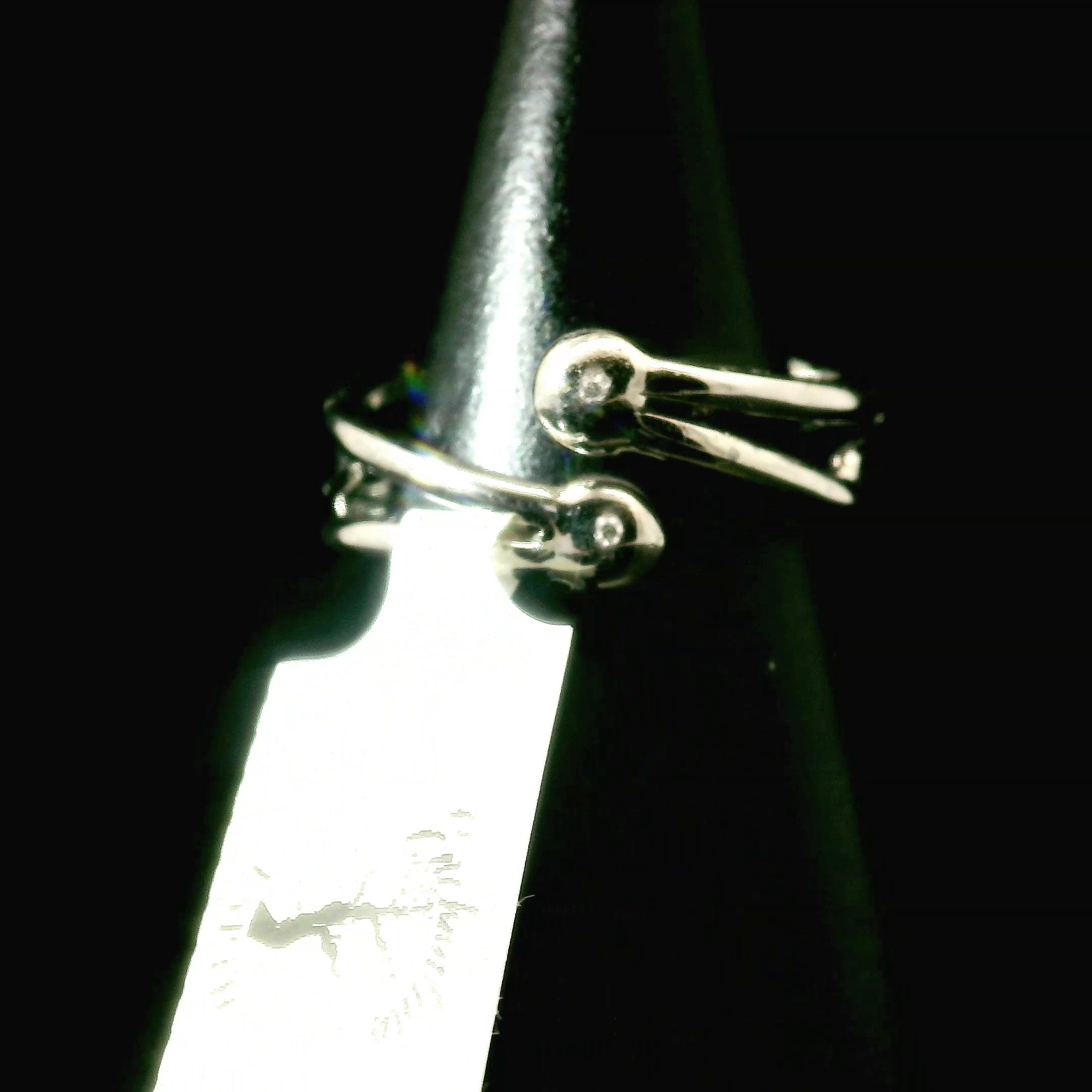 Green Hauyne Midi Cuff Ring 925 Silver for Intuition, Purification and Meditation