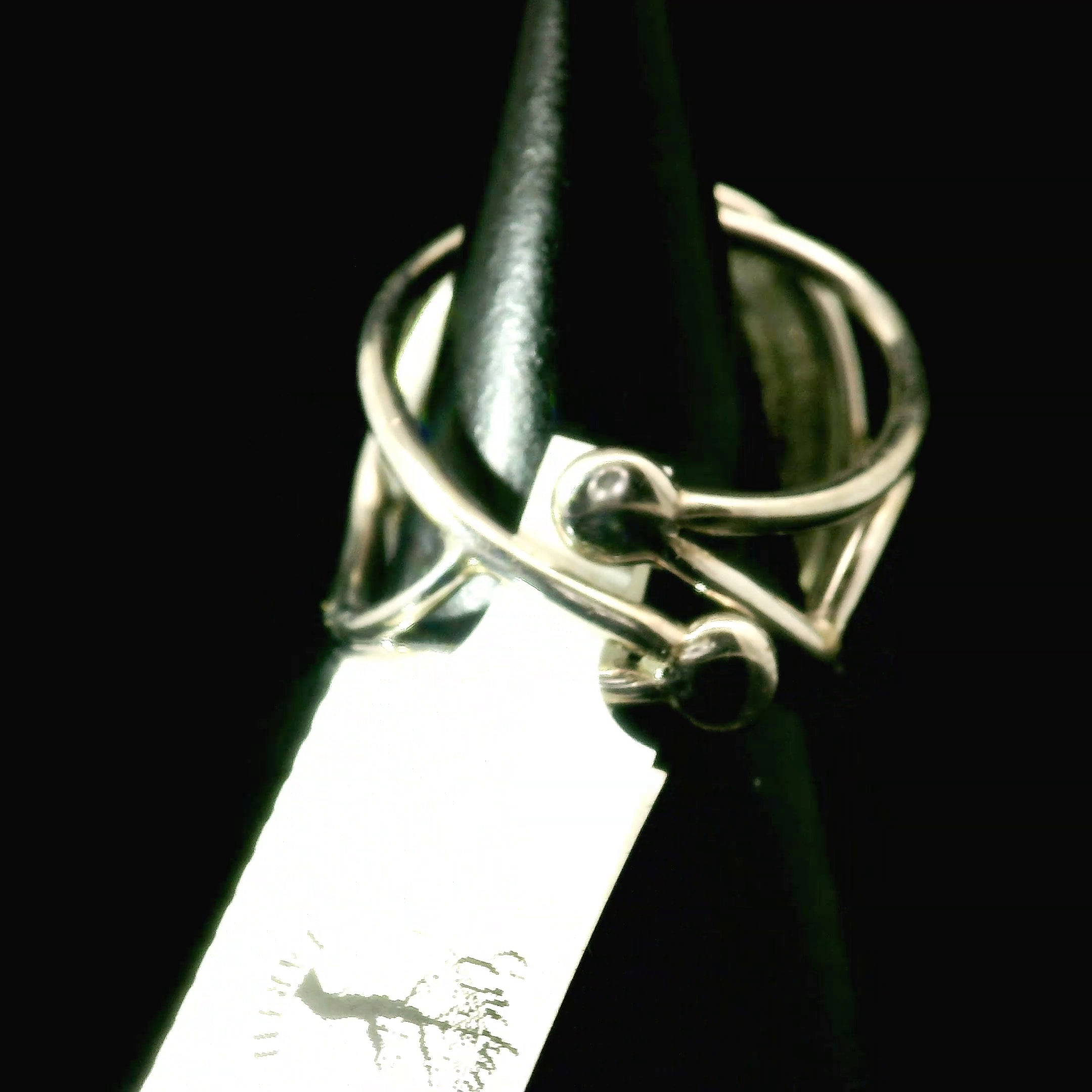 Angel Wing Alunite Cuff Ring 925 Silver for Angelic Connection, Harmony and Guidance