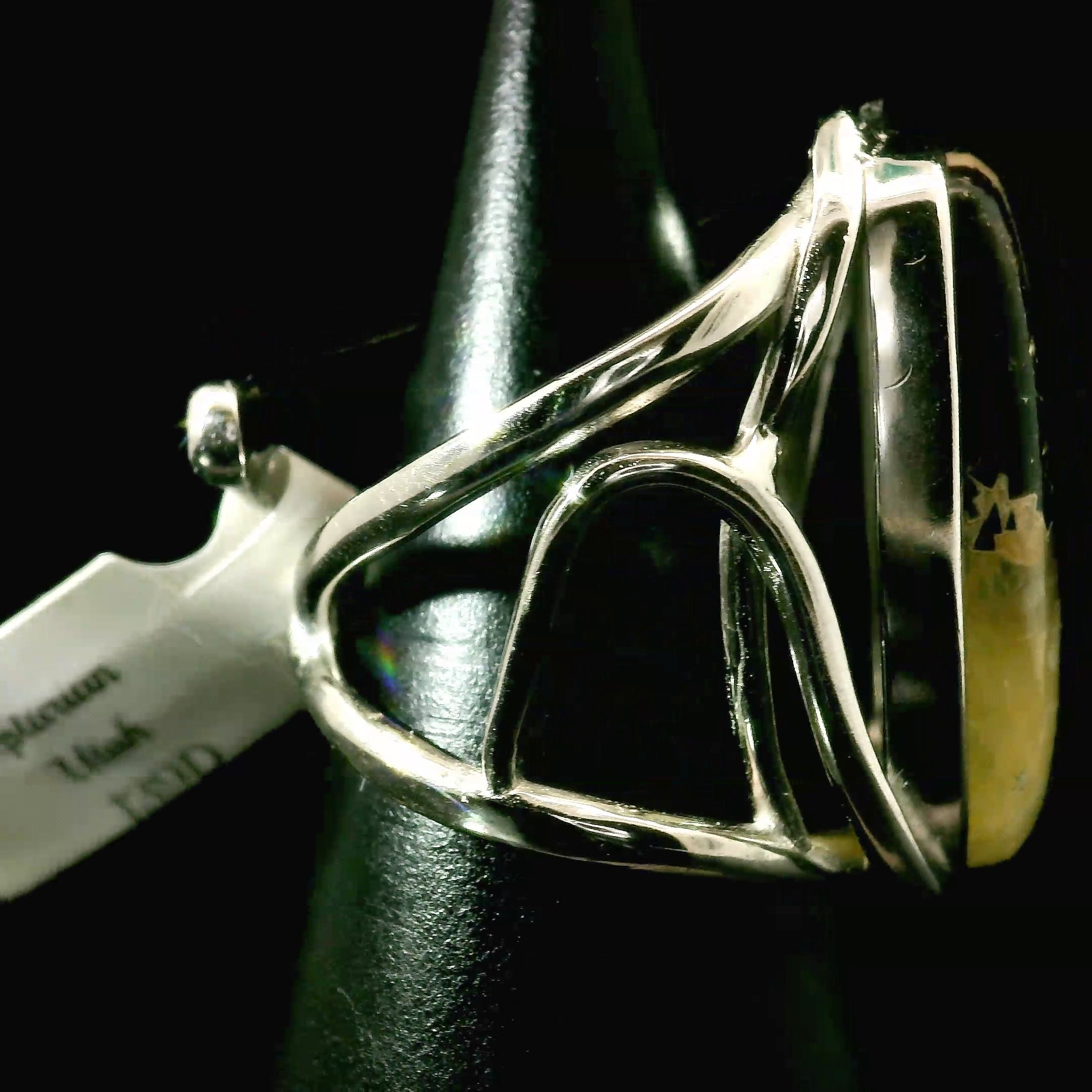 Septarian Cuff Ring 925 Silver for Energy, Confidence and Transformation