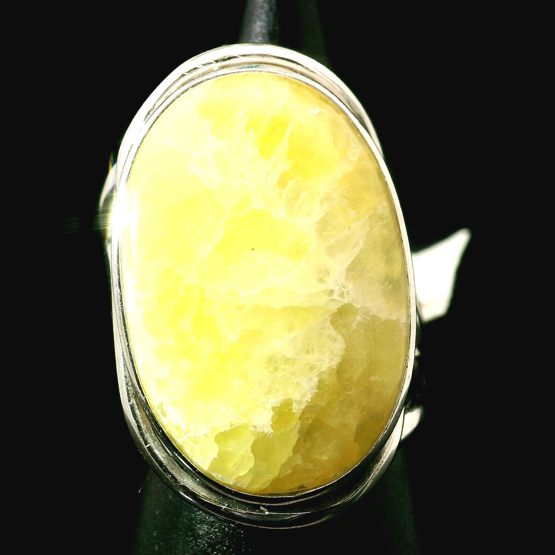 Septarian Cuff Ring 925 Silver for Energy, Confidence and Transformation