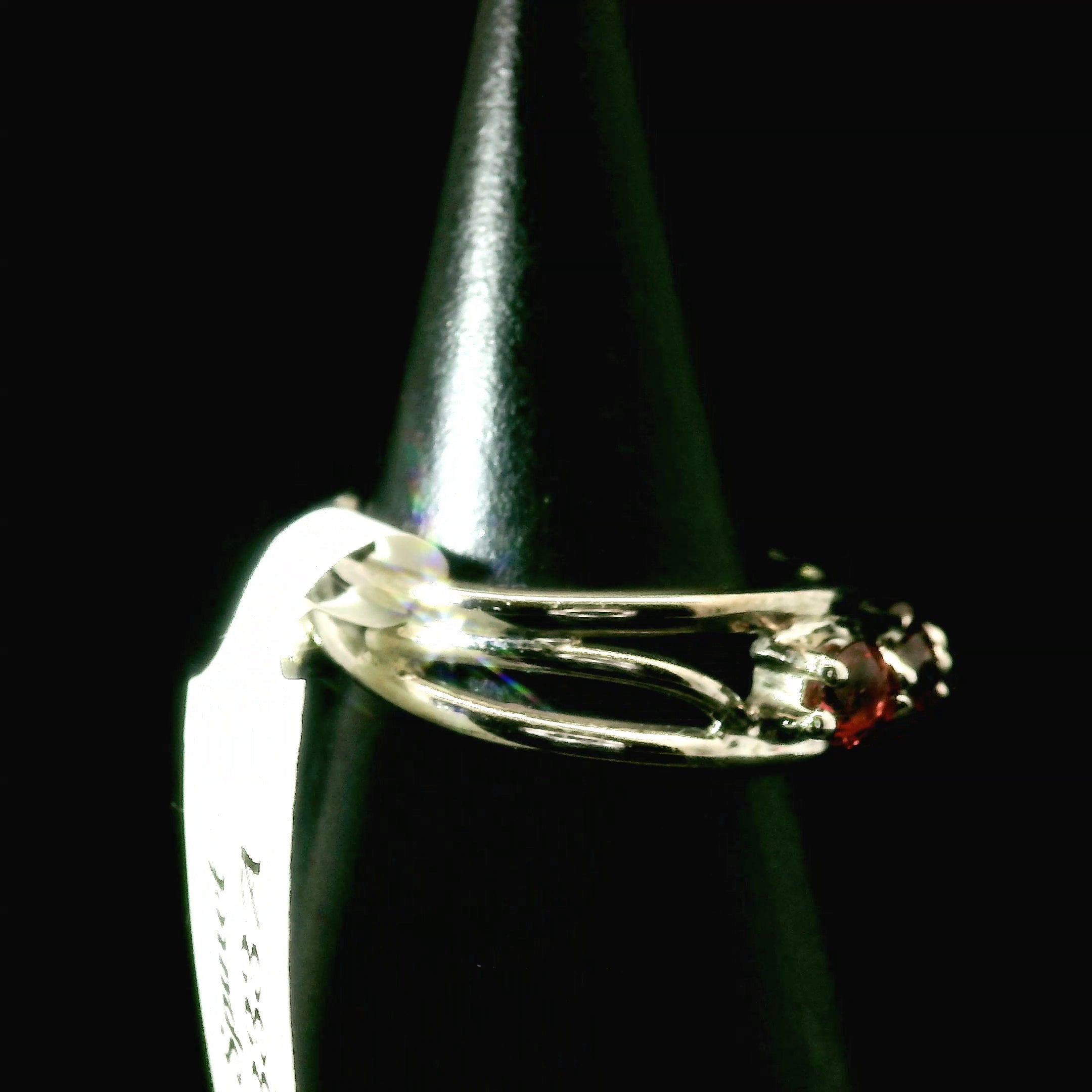 Pink Spinel Stacker Cuff Ring .925 Silver for Emotional Healing, Love, Loyalty & Motivation