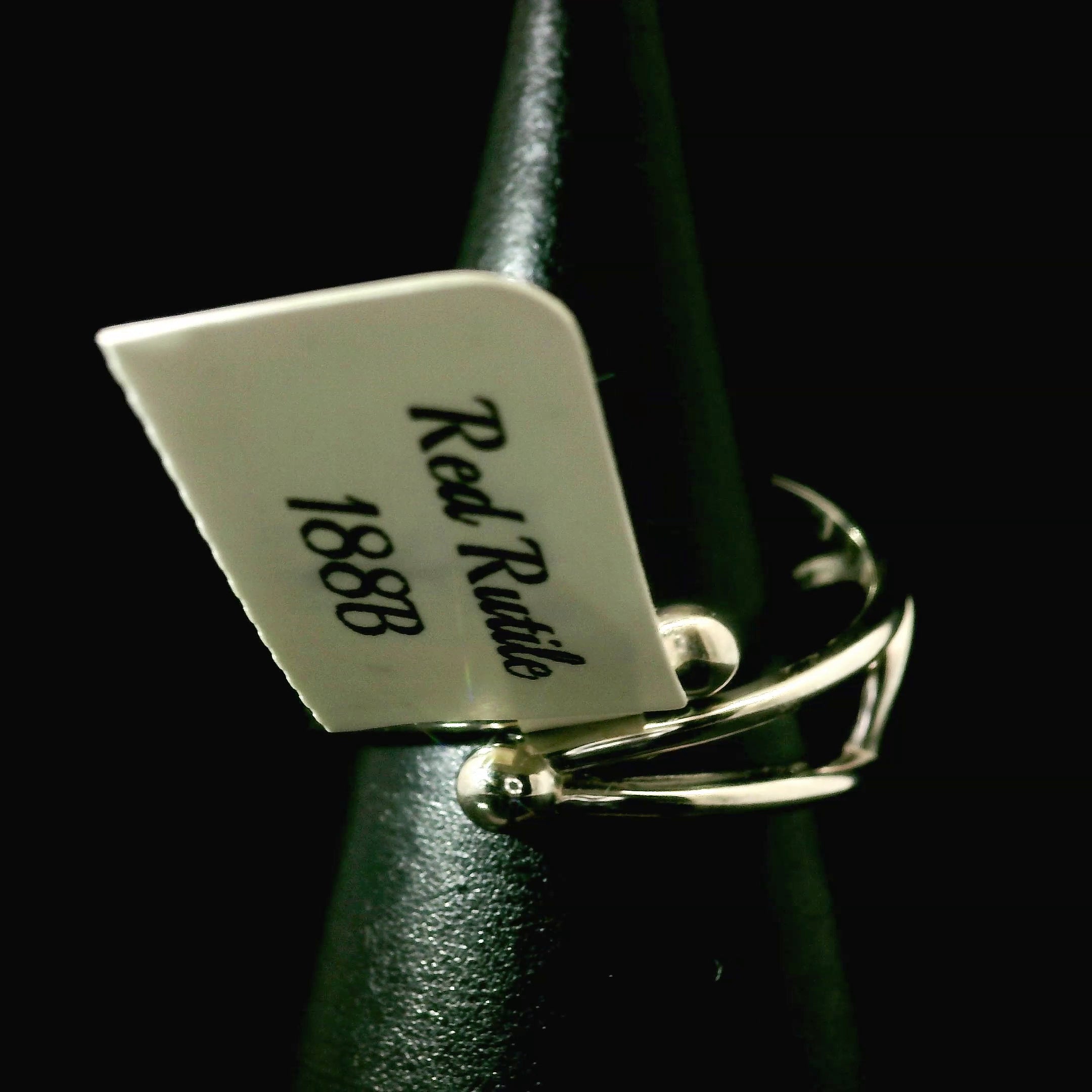 Red Rutile Cuff Ring 925 Silver for Manifestation, Life Force Energy and Renewal