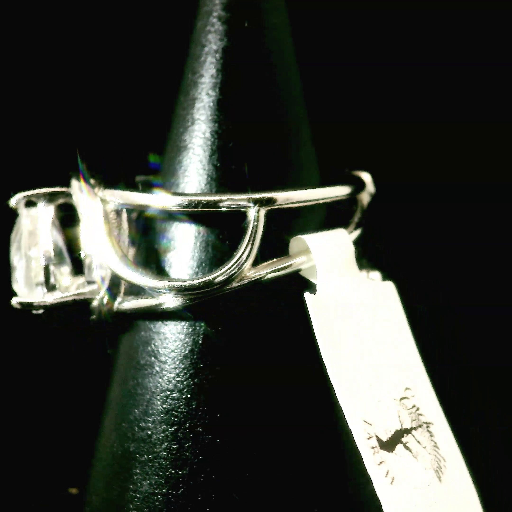 Barite Cuff Ring 925 Silver for Higher Awareness and Courage