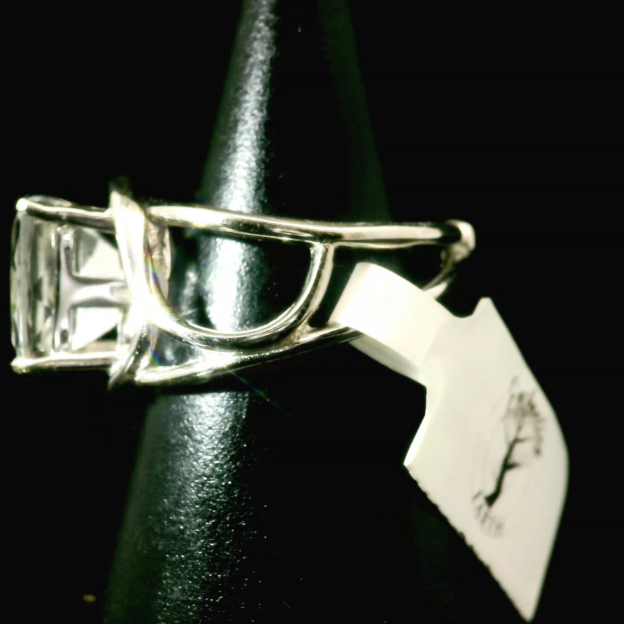 Montebrasite Cuff Ring  925 Silver for Spiritual Awakening and Peace