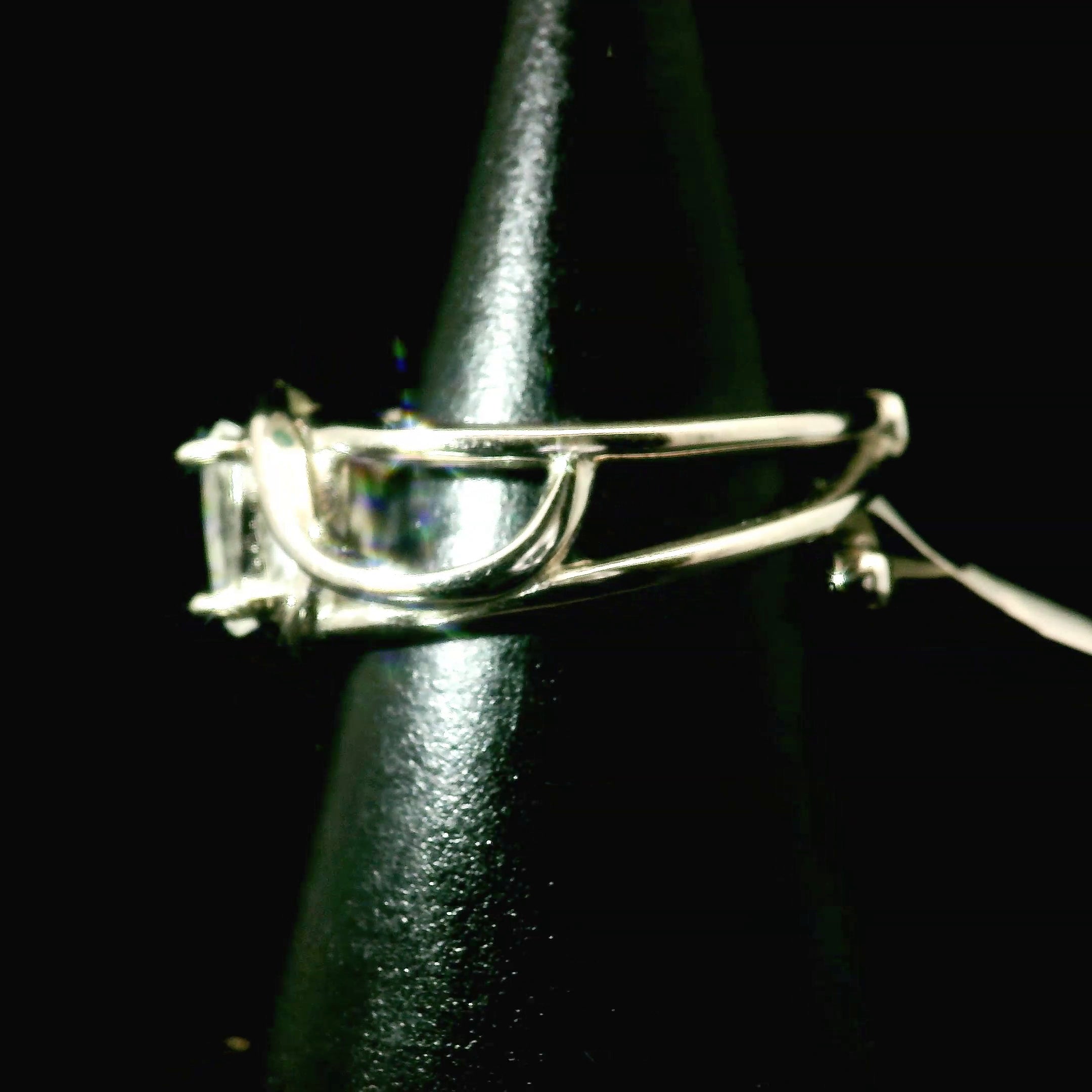 Beryllonite Cuff Ring 925 Silver for Clarity, Intuition and Peace