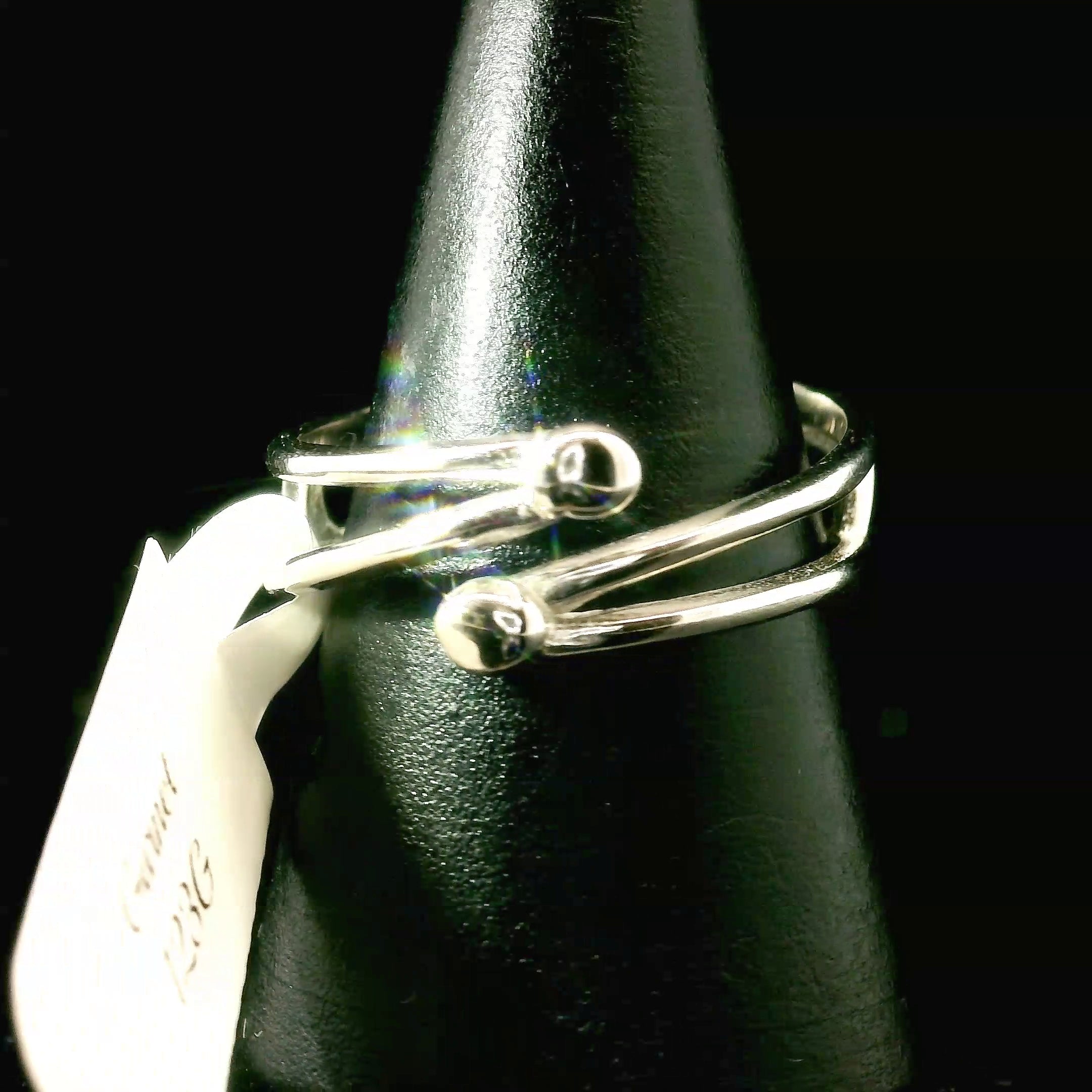 Rhodolite Garnet Midi Cuff Ring .925 Silver for Connection with Angels and Spirit Guides