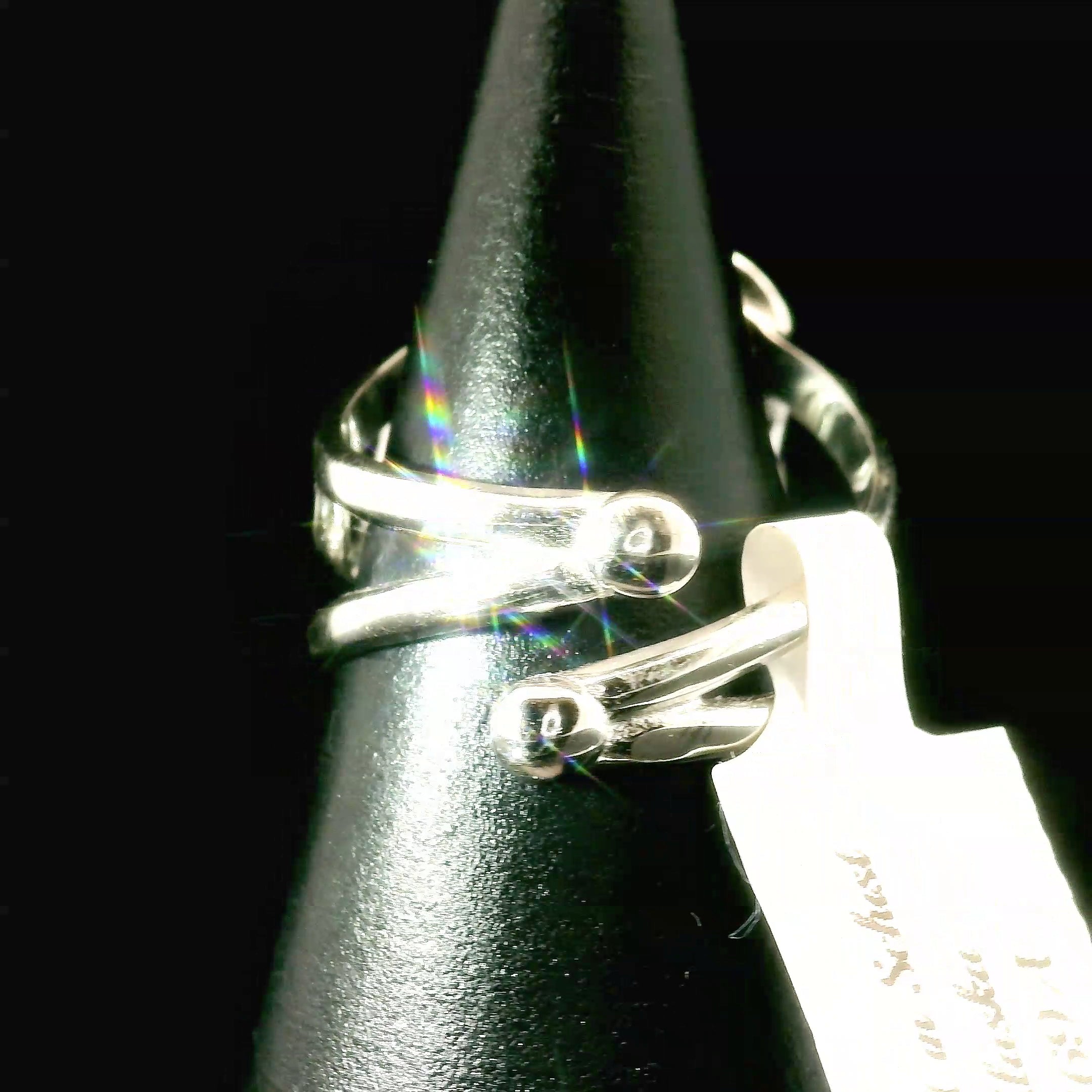 Garnet in Schist Cuff Ring .925 Silver for Health and Strength