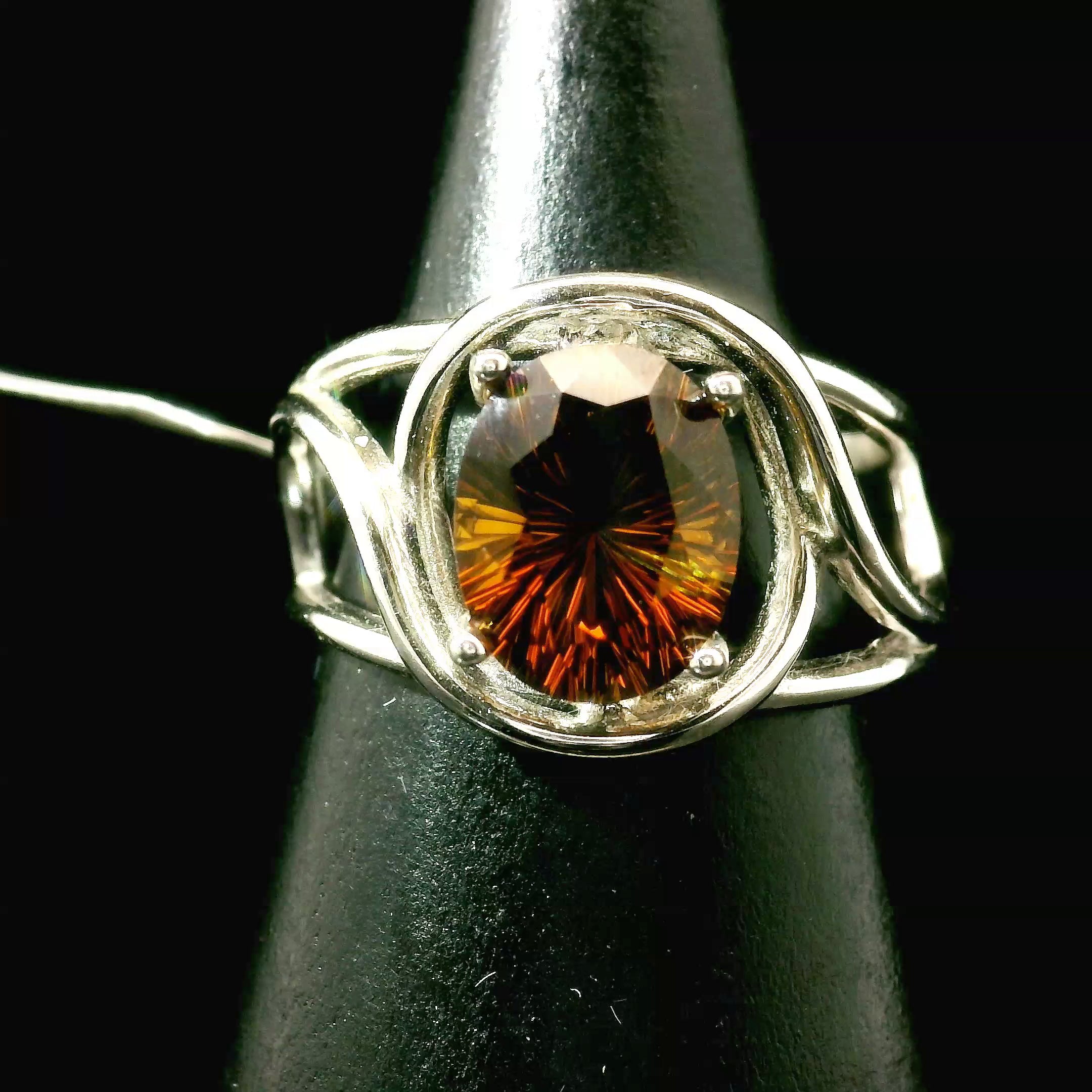 Mali Garnet Cuff Ring .925 Sterling Silver for Health, Grounding and Connection to Mother Earth