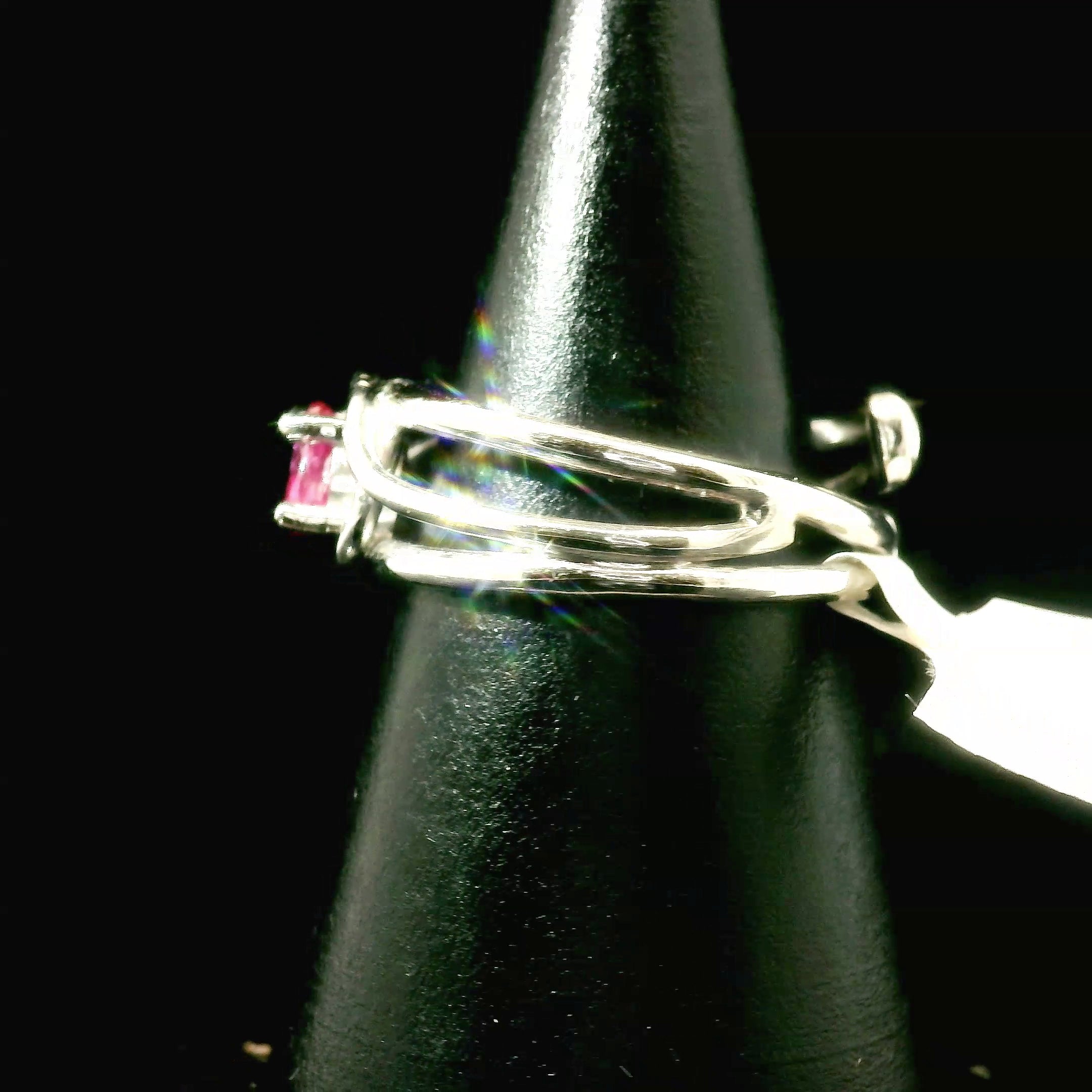 Ruby Midi Cuff Ring .925 Sterling Silver for Empowerment, Love and Wealth