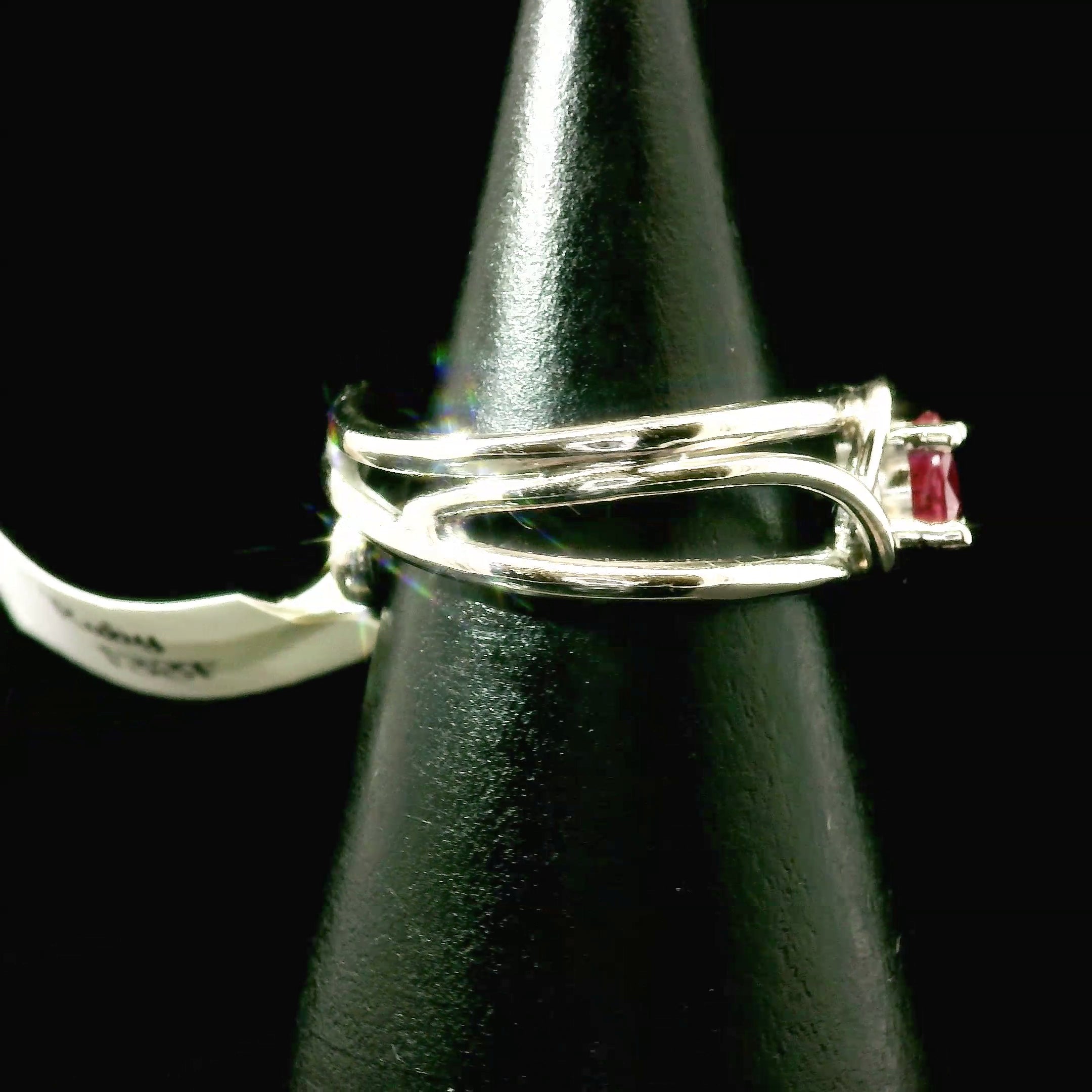 Ruby Midi Cuff Ring .925 Sterling Silver for Empowerment, Love and Wealth