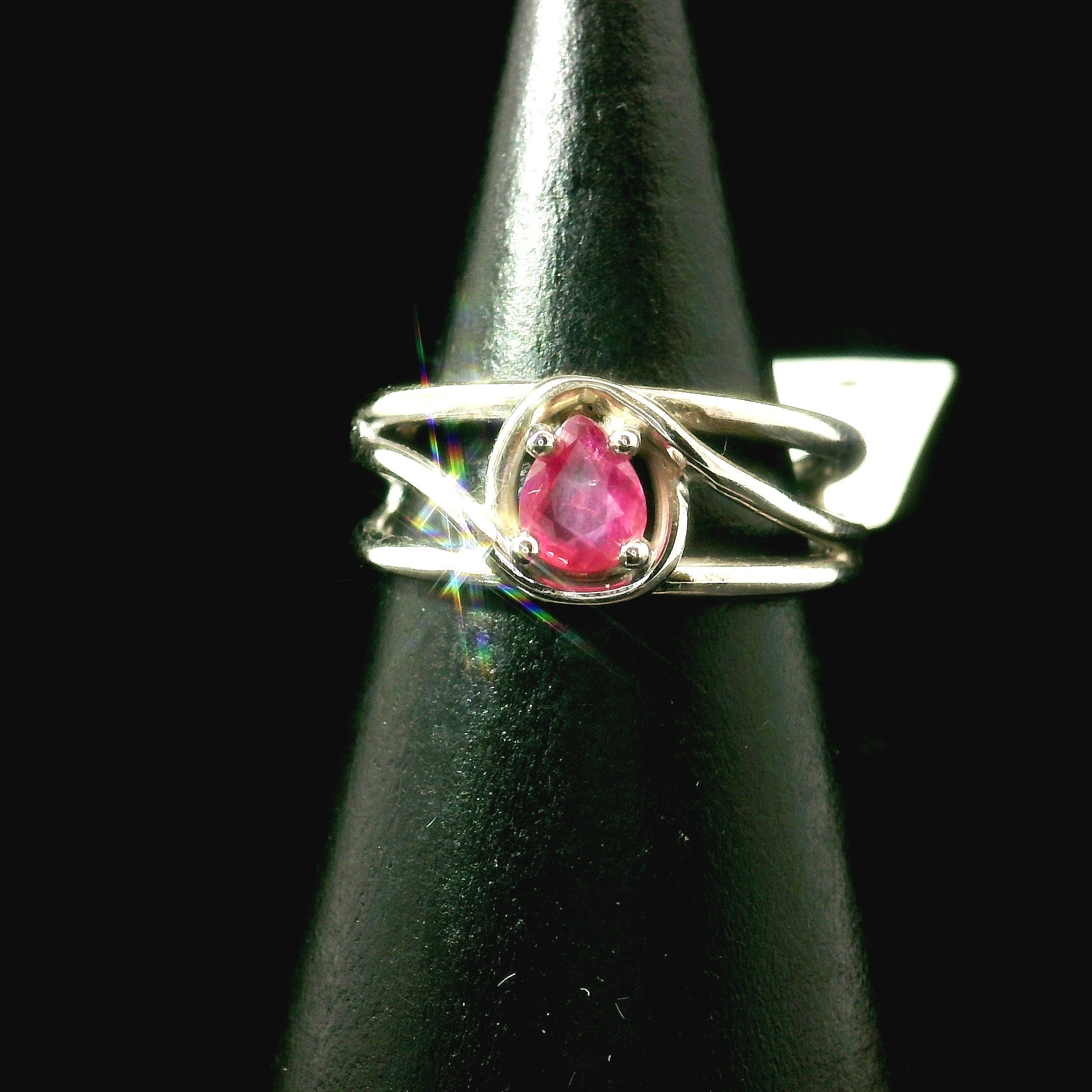 Ruby Midi Cuff Ring .925 Sterling Silver for Empowerment, Love and Wealth
