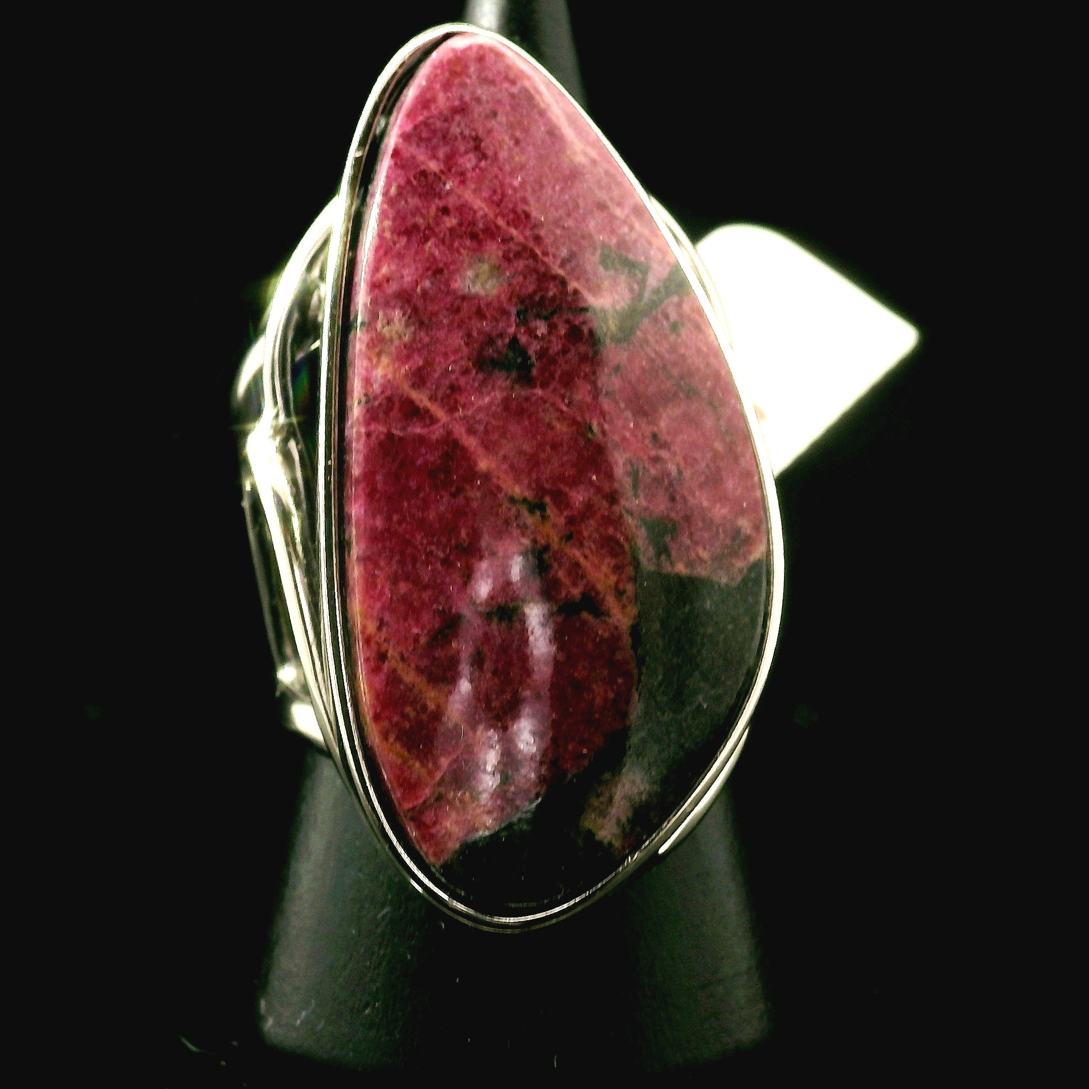 Eudialyte Cuff Ring .925 Silver for Manifesting the Desires of Your Heart