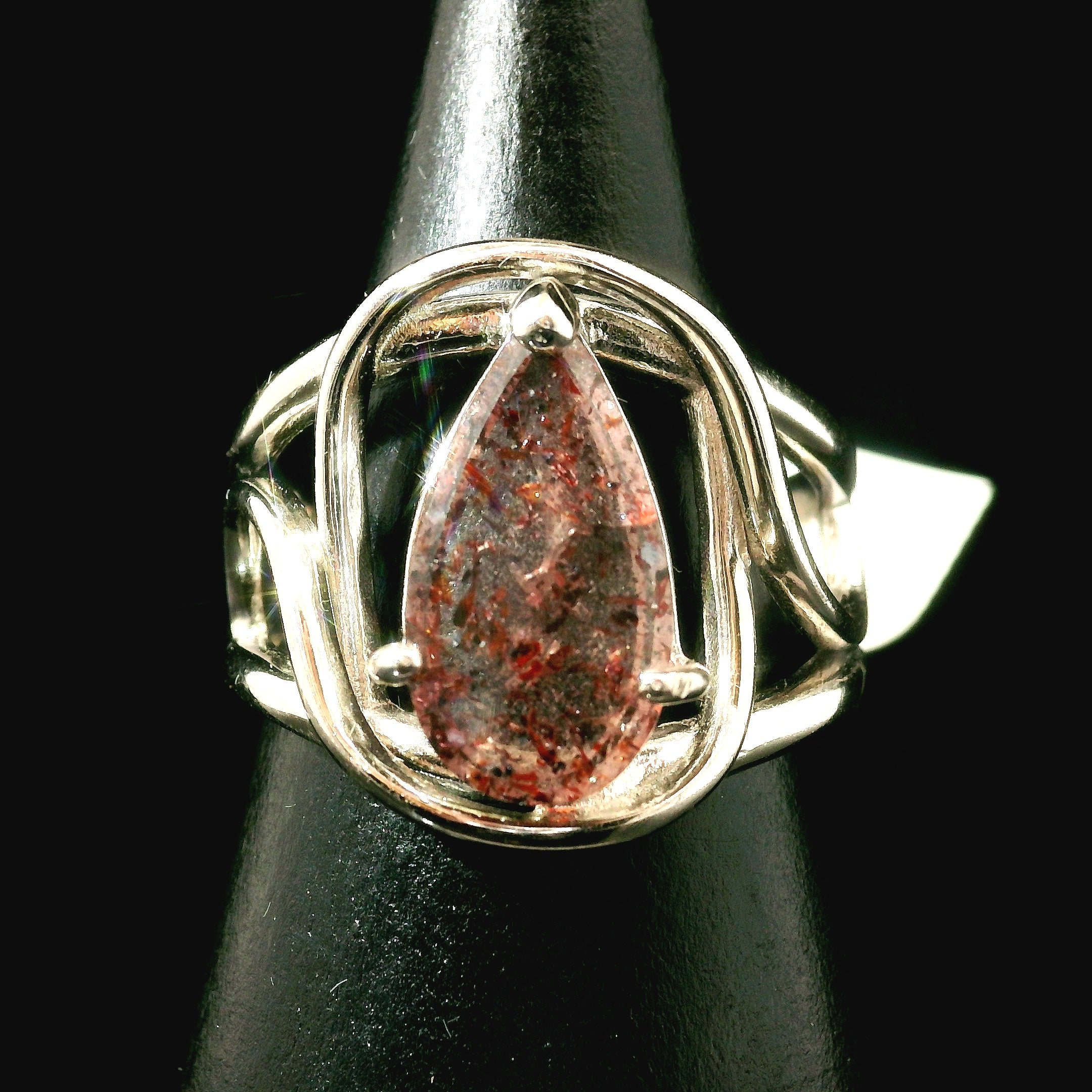 Super 7 Cuff Ring .925 Silver (High Quality) for Awakening your Gifts and Creating your Dream Life