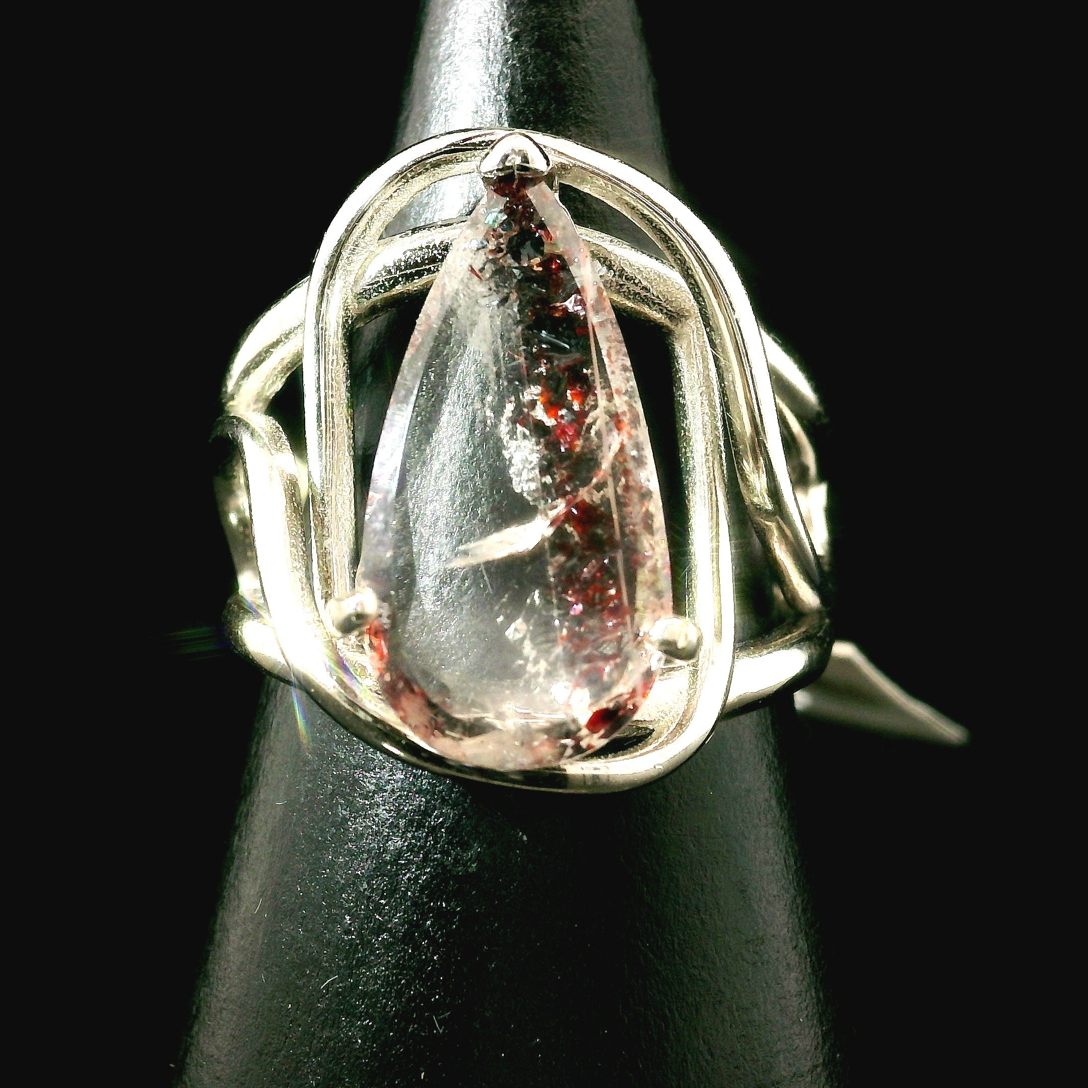 Super 7 Cuff Ring .925 Silver (High Quality) for Awakening your Gifts and Creating your Dream Life