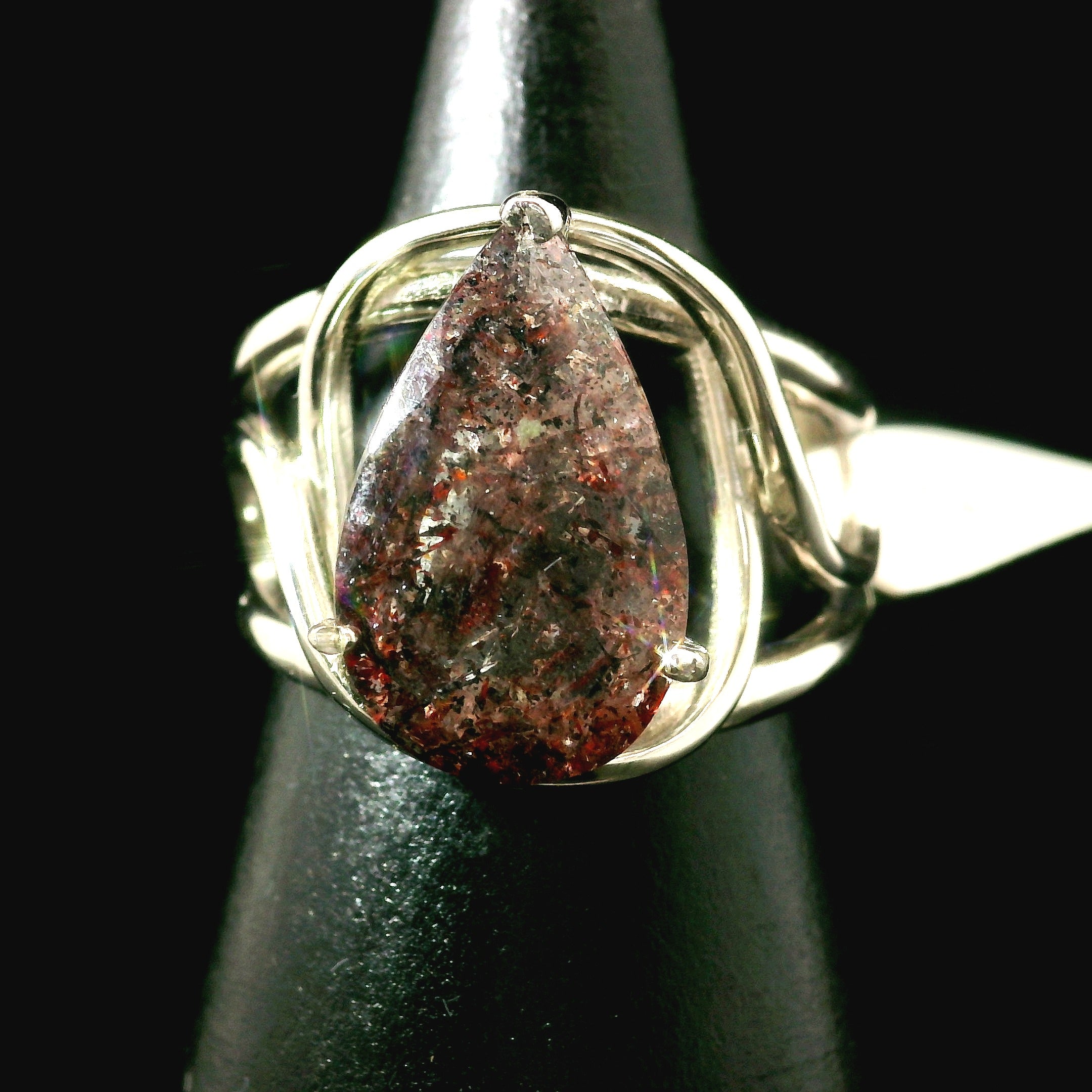 Super 7 Cuff Ring .925 Silver (High Quality) for Awakening your Gifts and Creating your Dream Life