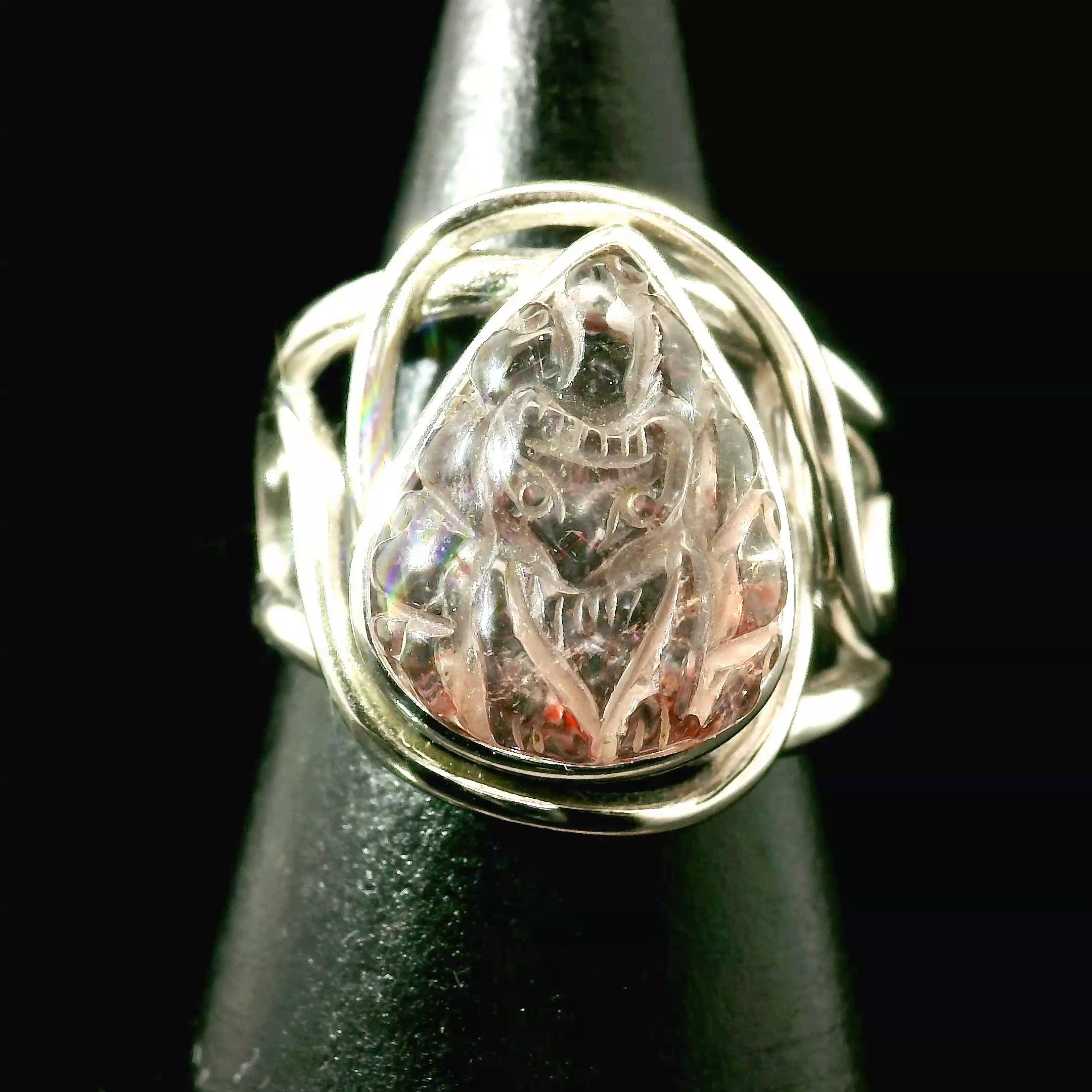 Super 7 Nine Tails Cuff Ring .925 Silver (High Quality) for Awakening your Gifts and Creating your Dream Life