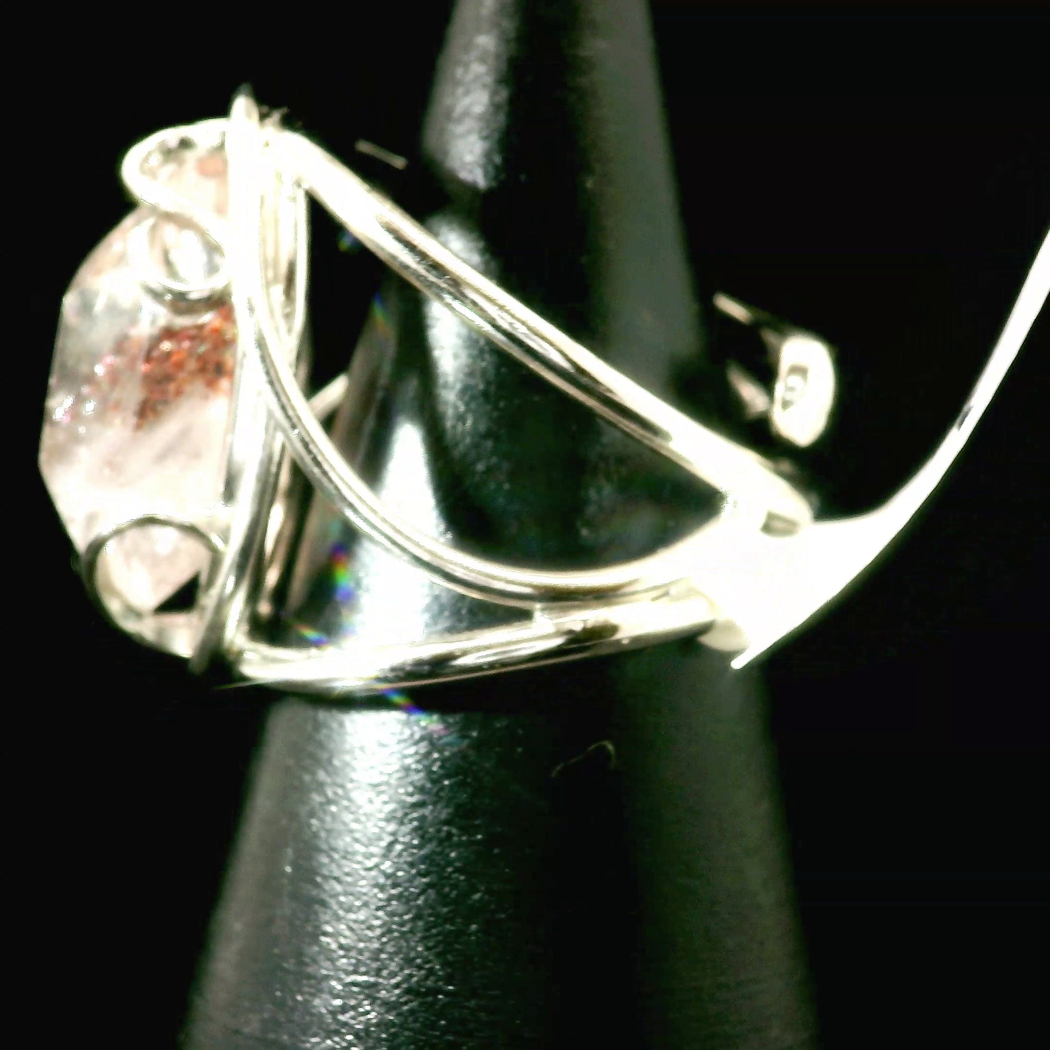 Super 7 Cuff Ring .925 Silver (High Quality) for Awakening your Gifts and Creating your Dream Life