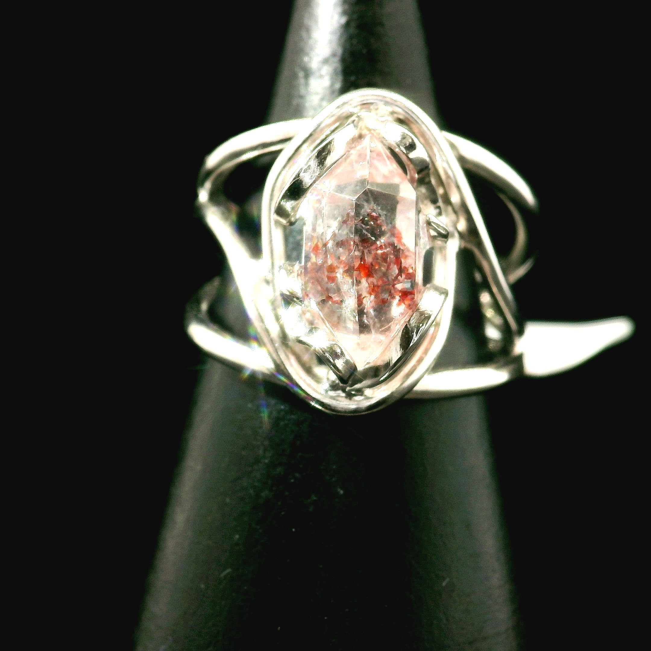 Super 7 Cuff Ring .925 Silver (High Quality) for Awakening your Gifts and Creating your Dream Life