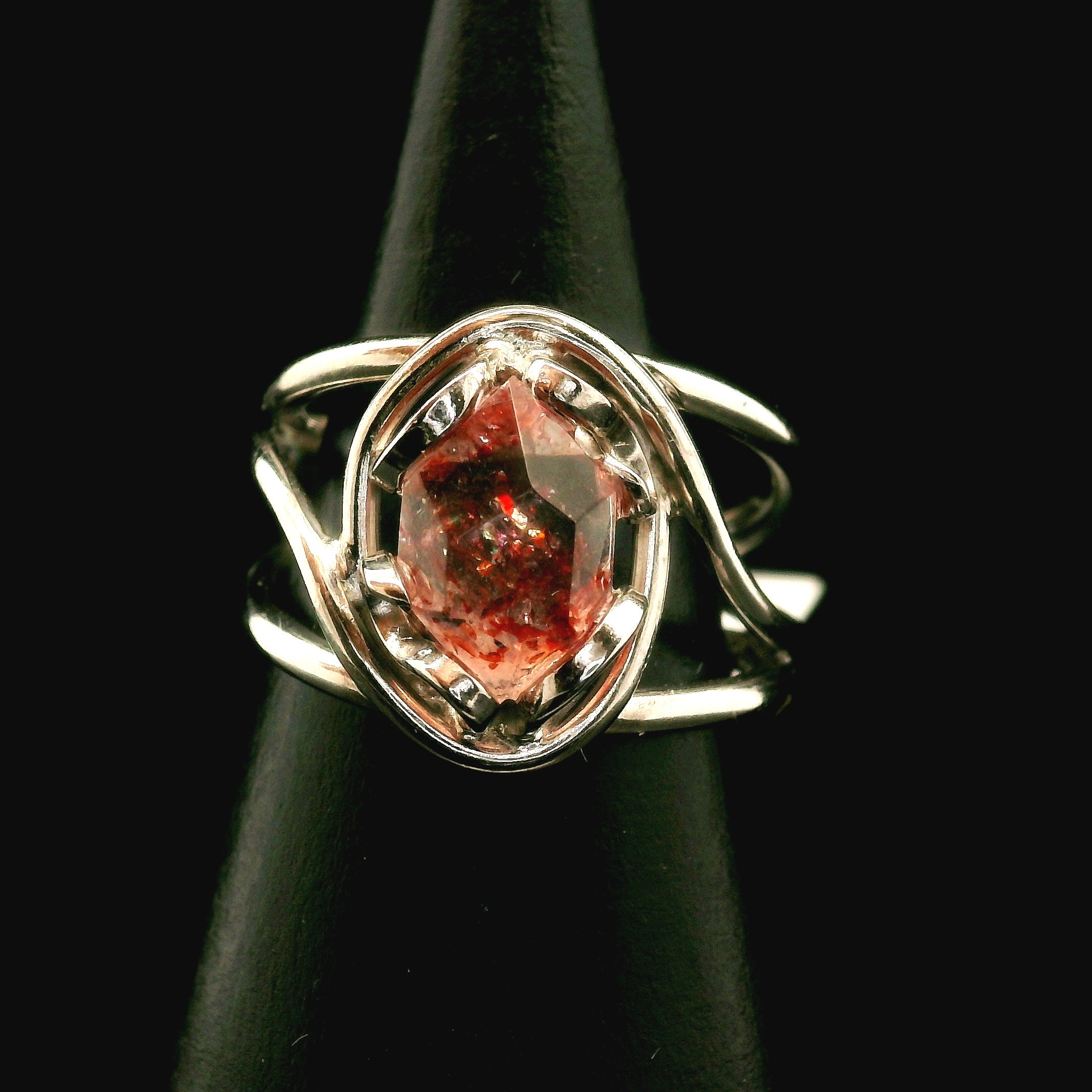 Super 7 Cuff Ring .925 Silver (High Quality) for Awakening your Gifts and Creating your Dream Life