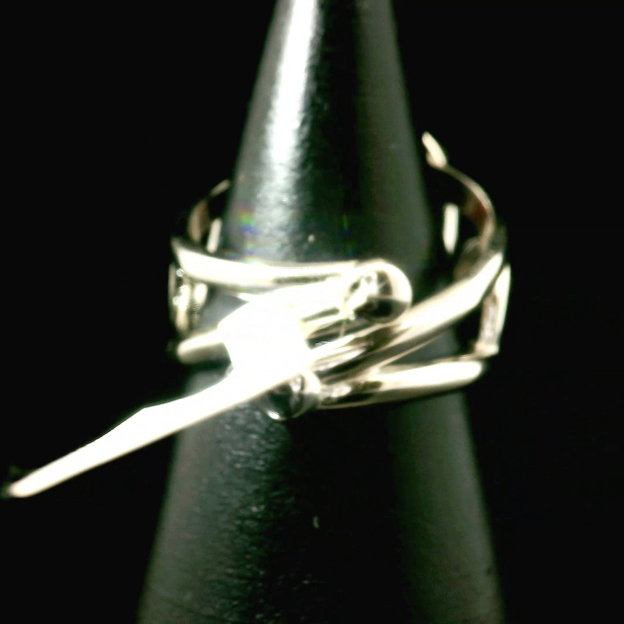 Thulite Faceted Cuff Ring .925 Silver for Expressing Love and Experiencing Pleasure