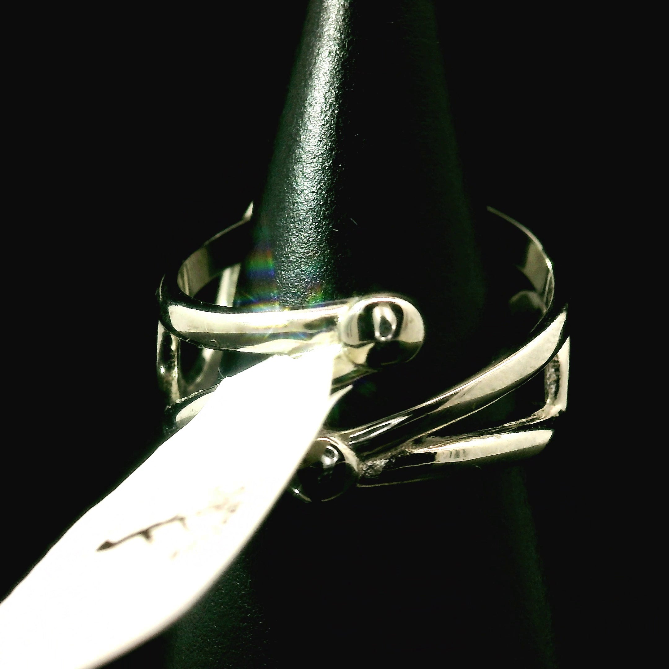 Pink Spinel on Matrix Cuff Ring .925 Silver for Emotional Healing, Love, Loyalty & Motivation