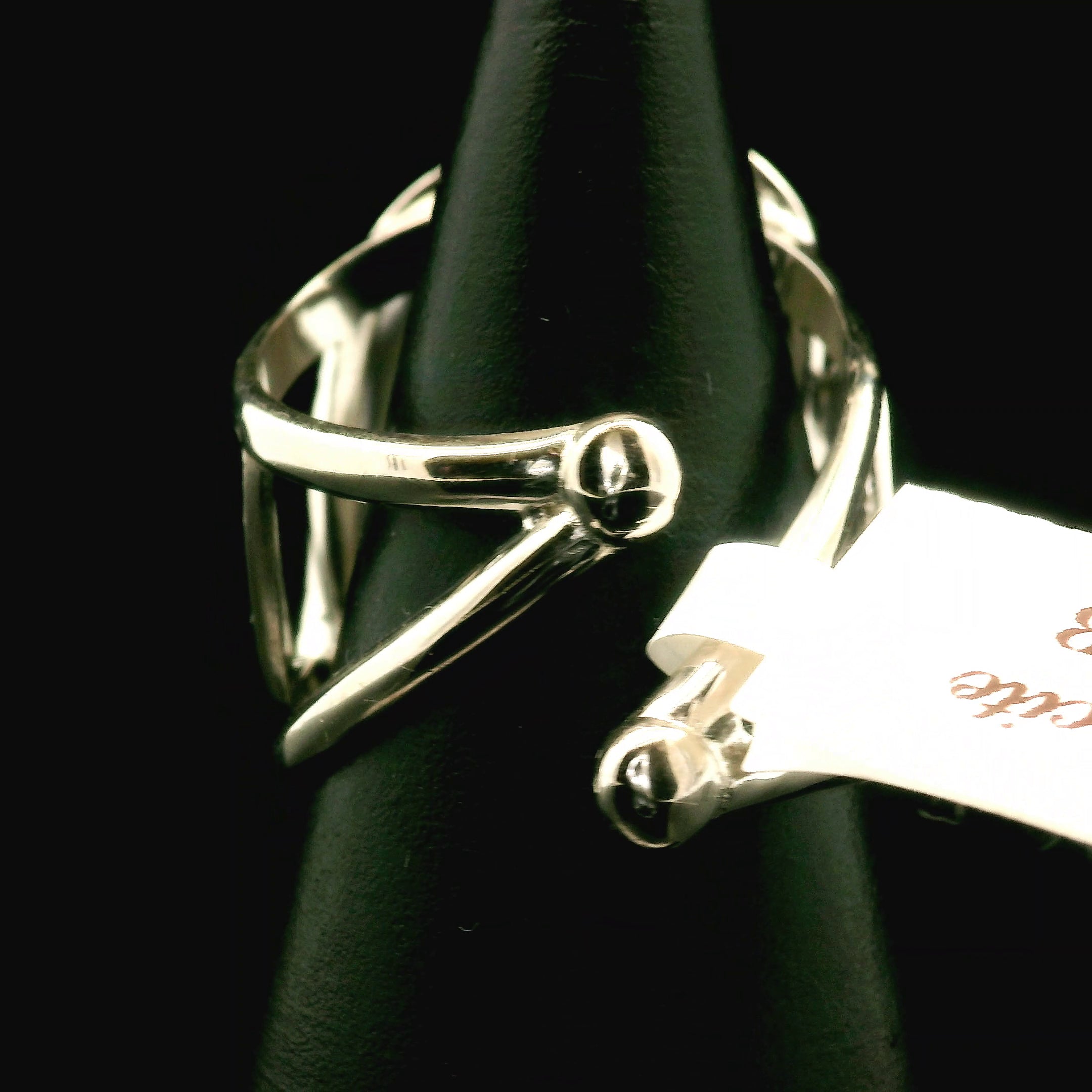 Scolecite Cuff Ring .925 Silver for Accessing Higher Realms and Lineage Healing