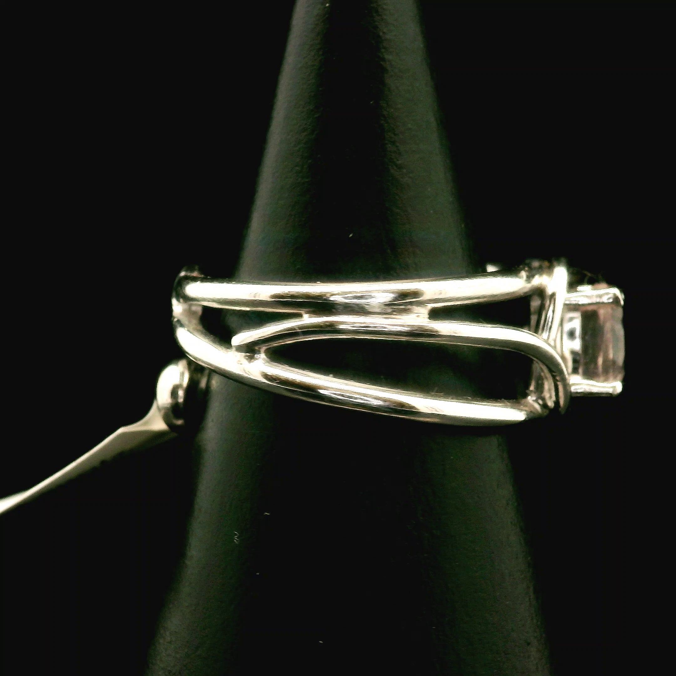 Rose Quartz Midi Cuff Ring .925 Silver for Compassion and Self Love