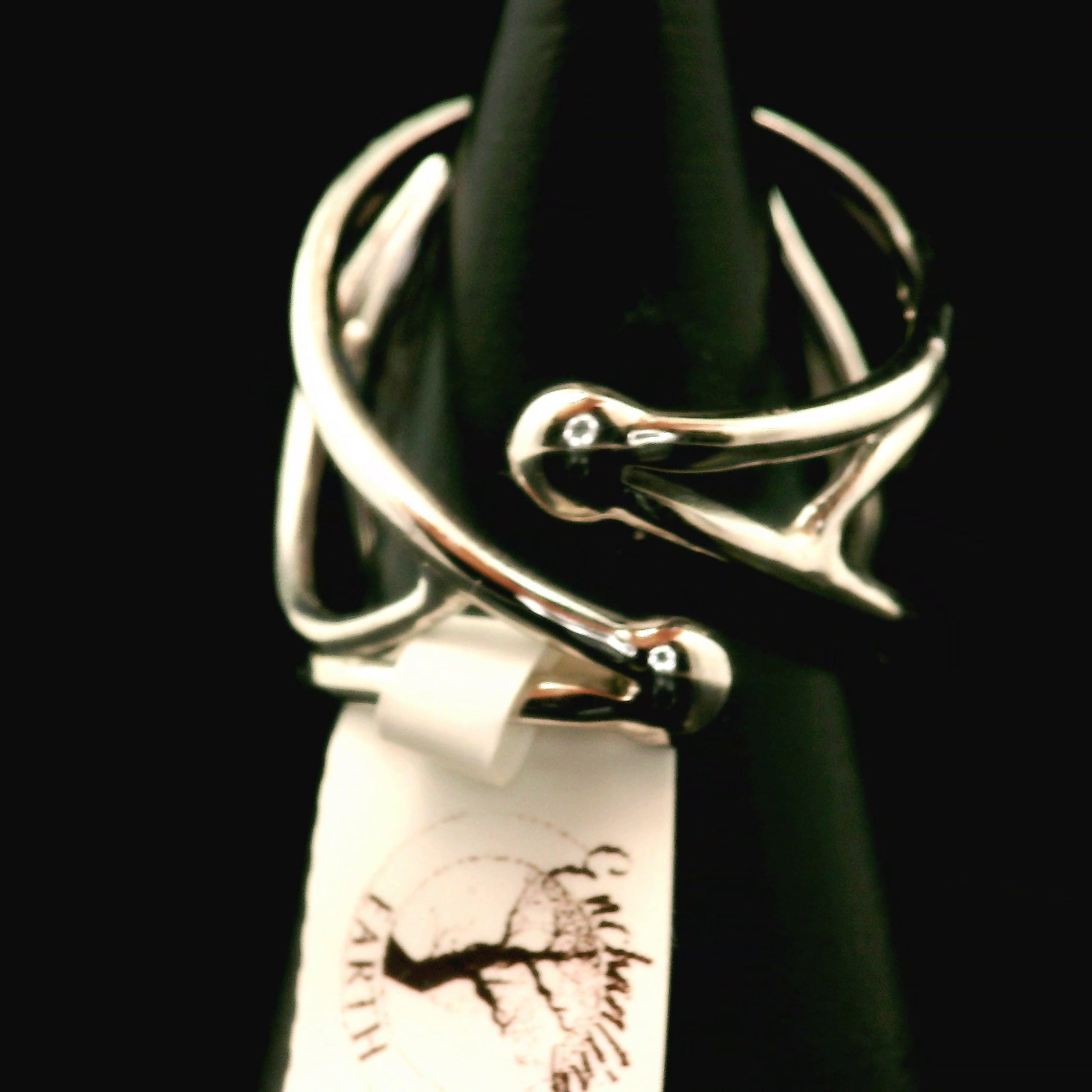 Morganite Money Toad Cuff Ring .925 Silver for Abundance of Joy and Love