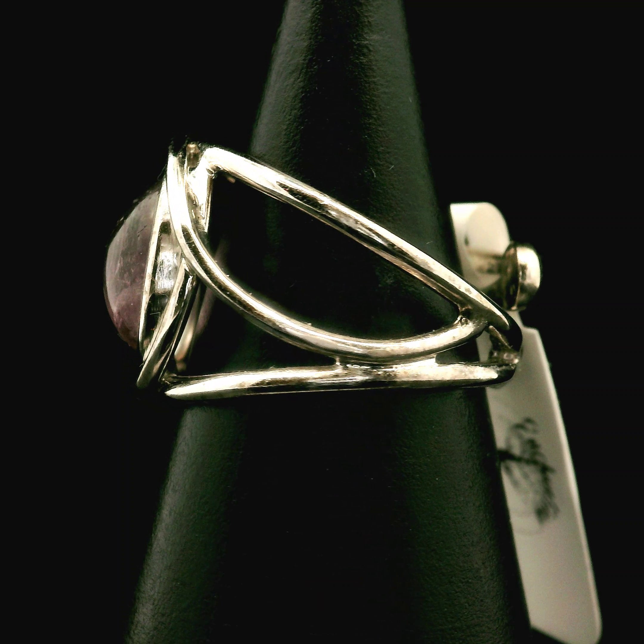 Purple Diaspore Cuff Ring .925 Silver for Transitions & New Beginnings