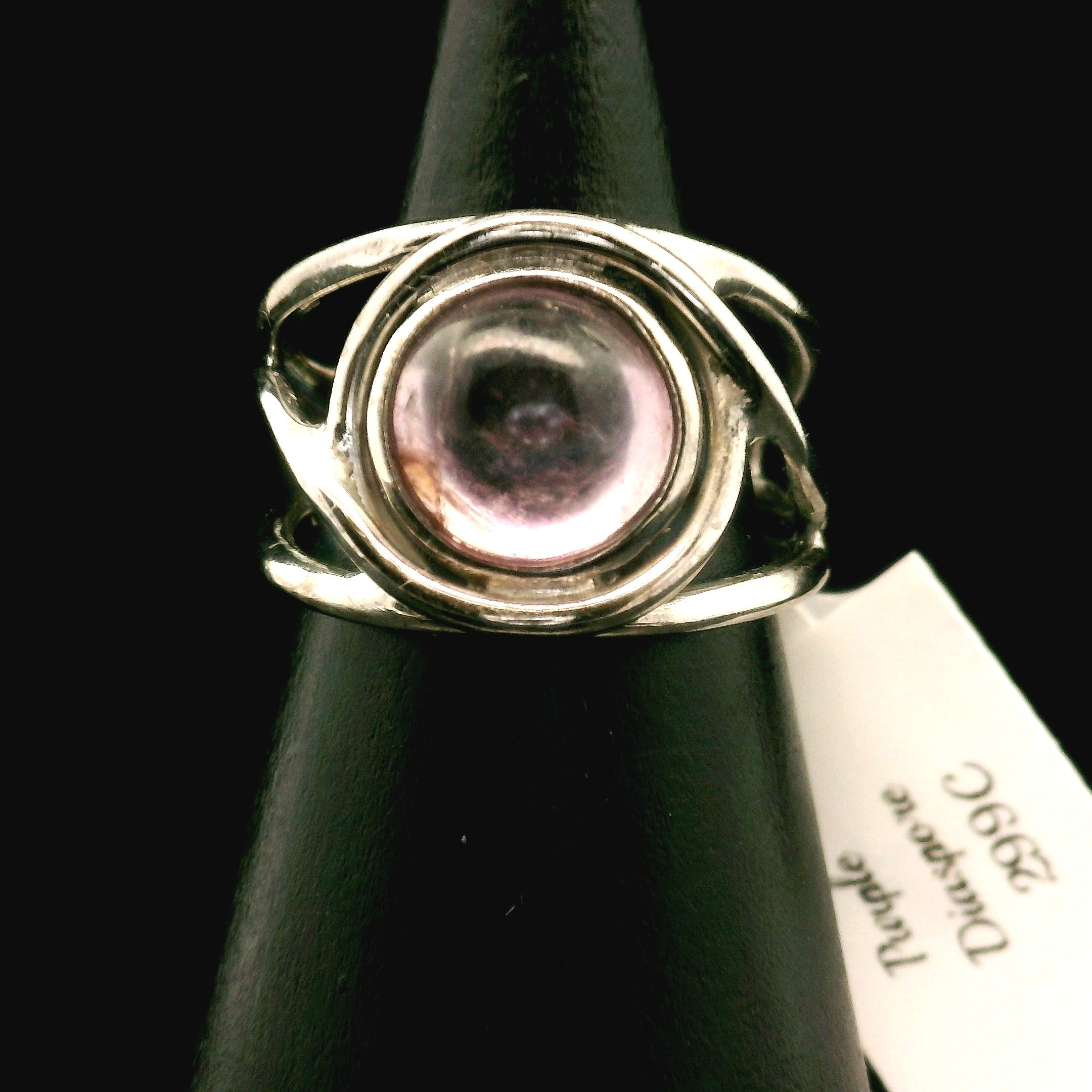Purple Diaspore Cuff Ring .925 Silver for Transitions & New Beginnings
