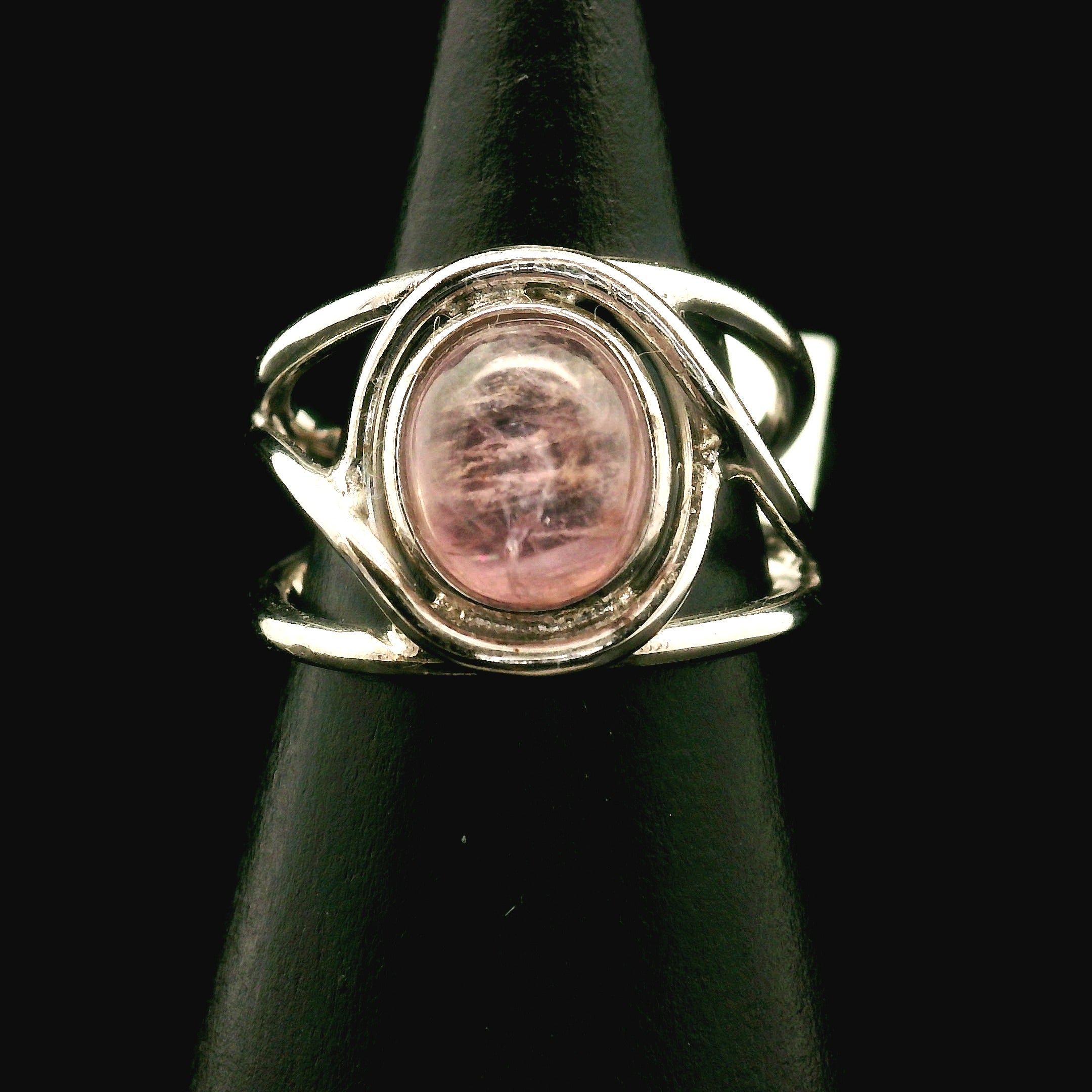 Purple Diaspore Cuff Ring .925 Silver for Transitions & New Beginnings