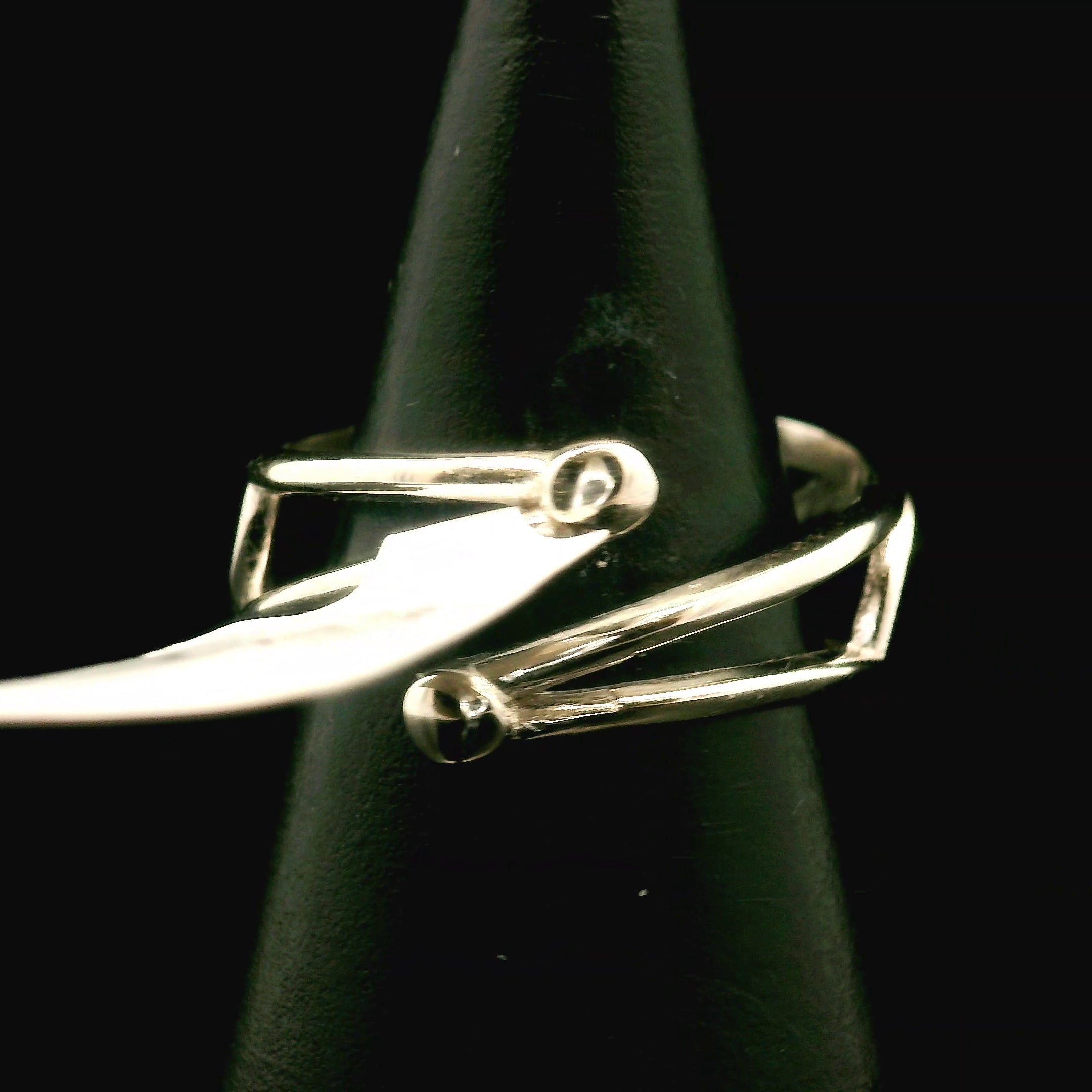 Kunzite Cuff Ring .925 Silver for Emotional Healing, Joy and Love