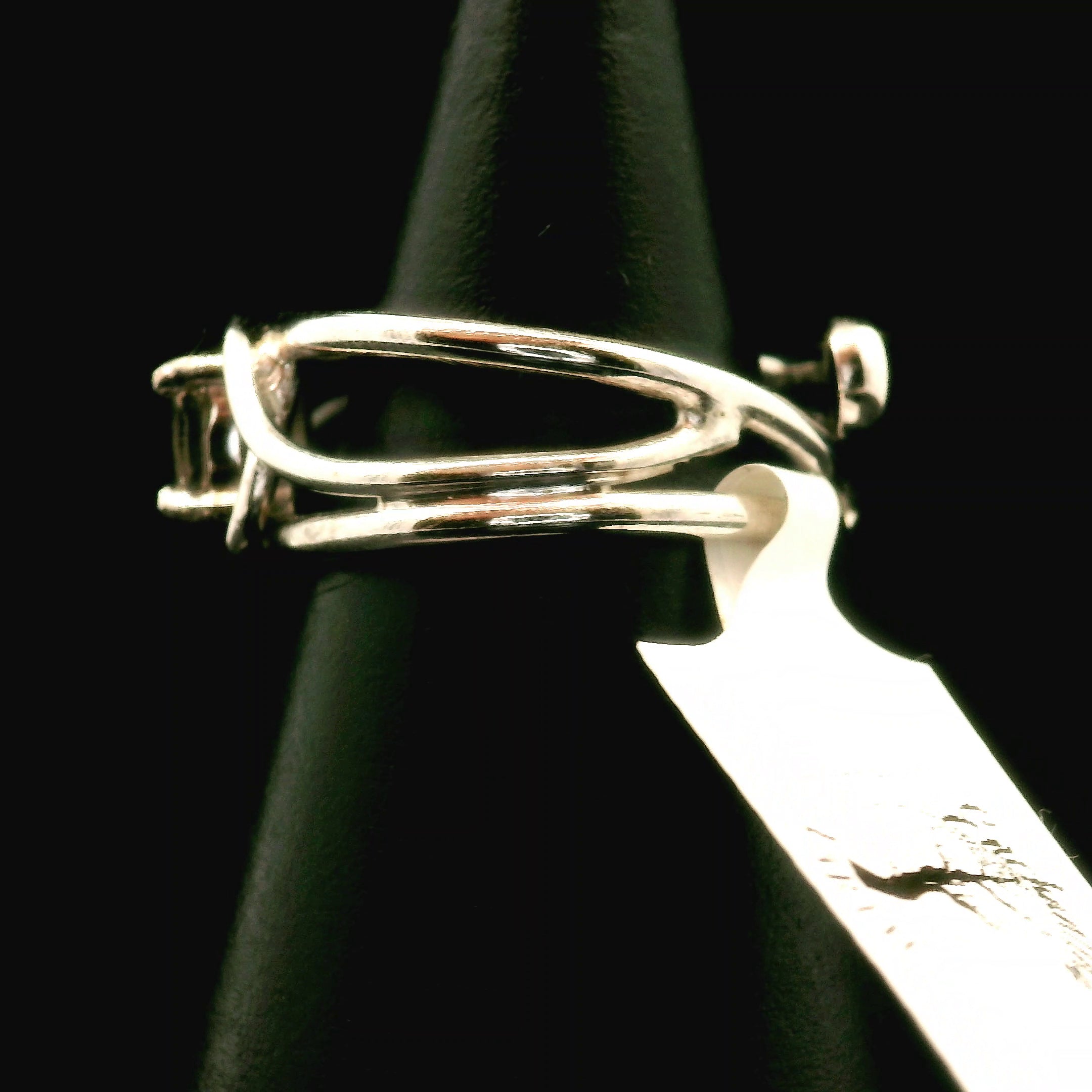 Kunzite Midi Cuff Ring .925 Silver for Emotional Healing, Joy and Love