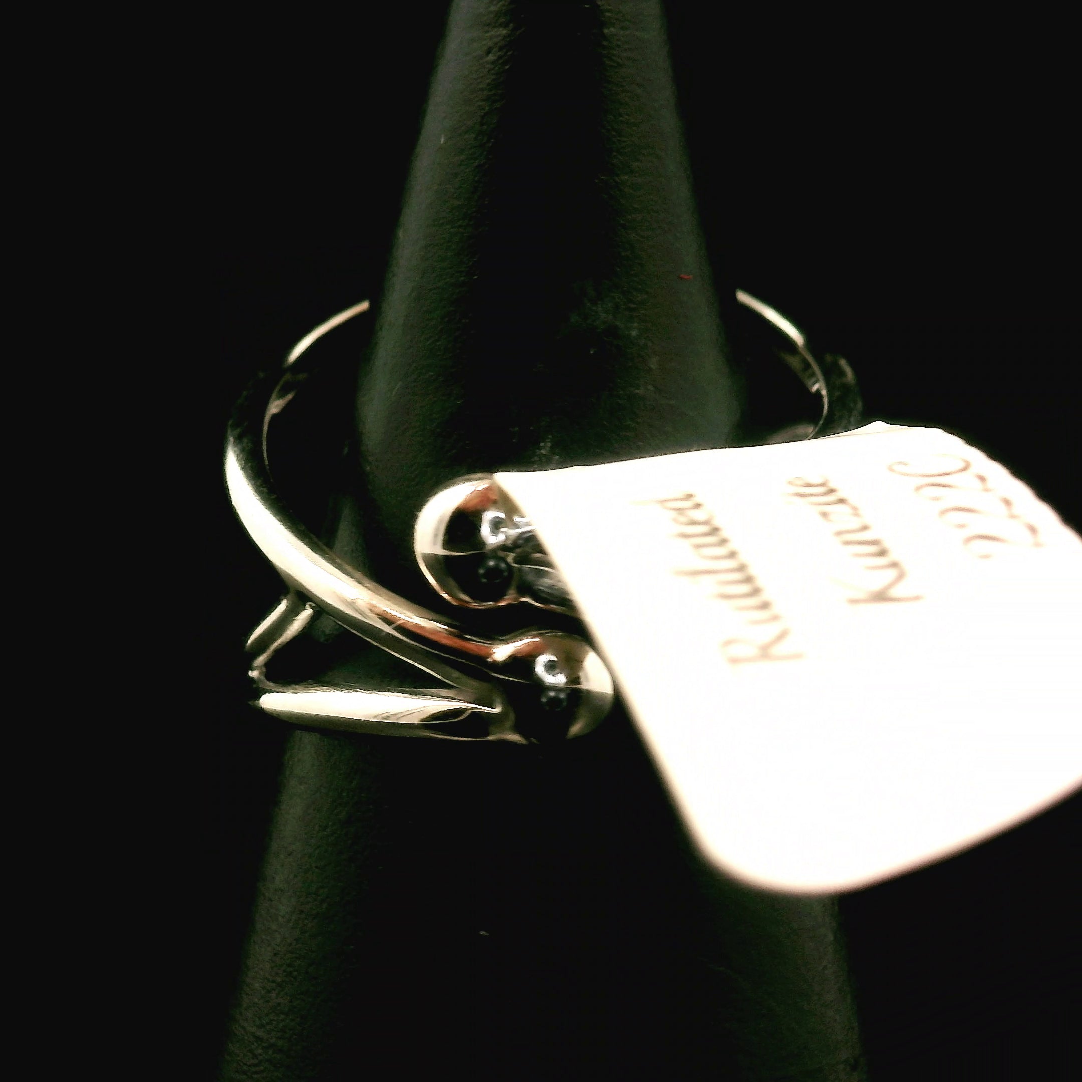 Kunzite with Silver Rutile Cuff Ring .925 Silver (High Quality) for Emotional Healing, Joy and Love