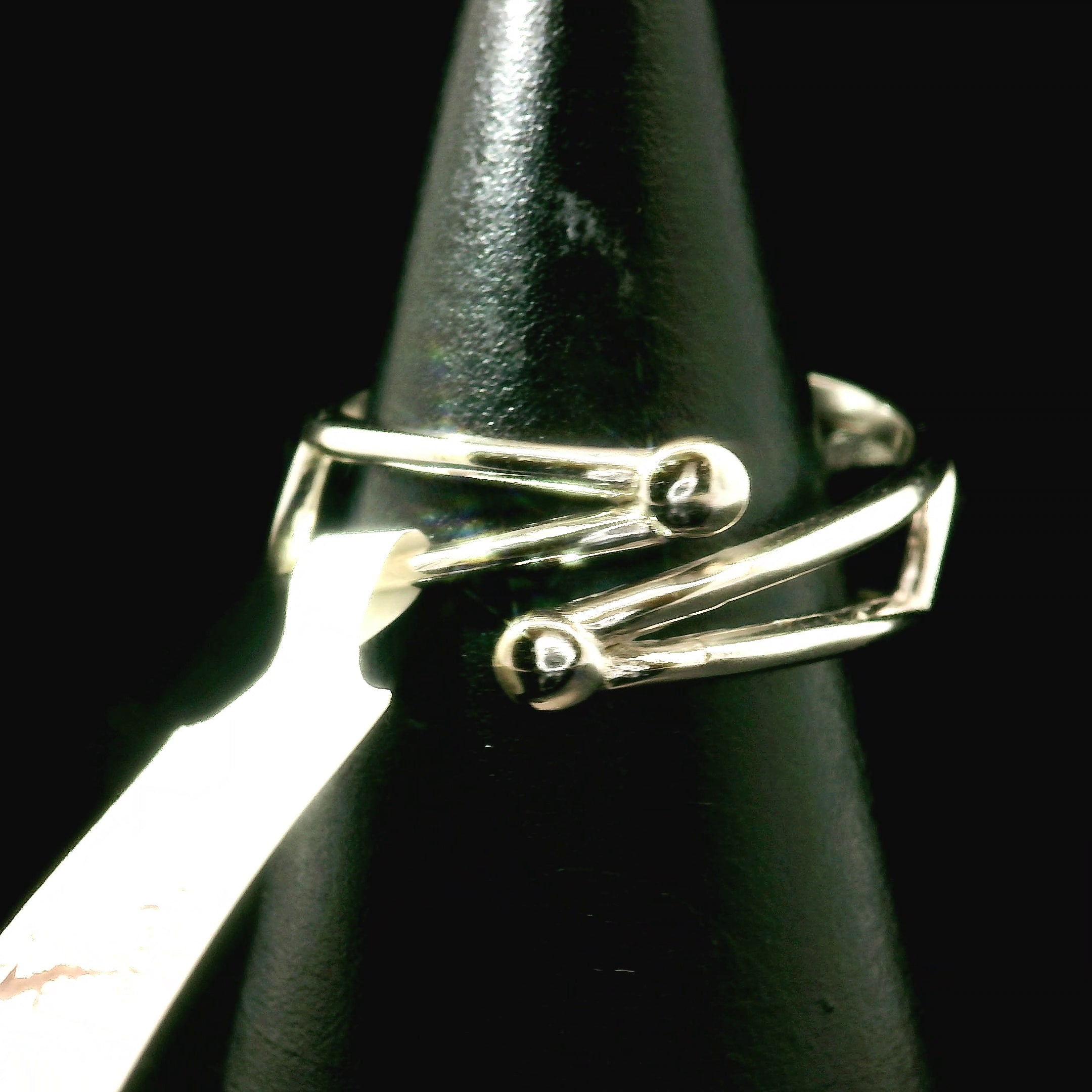 Triplite Cuff Ring 925 Silver for Joy, Love and Empowerment