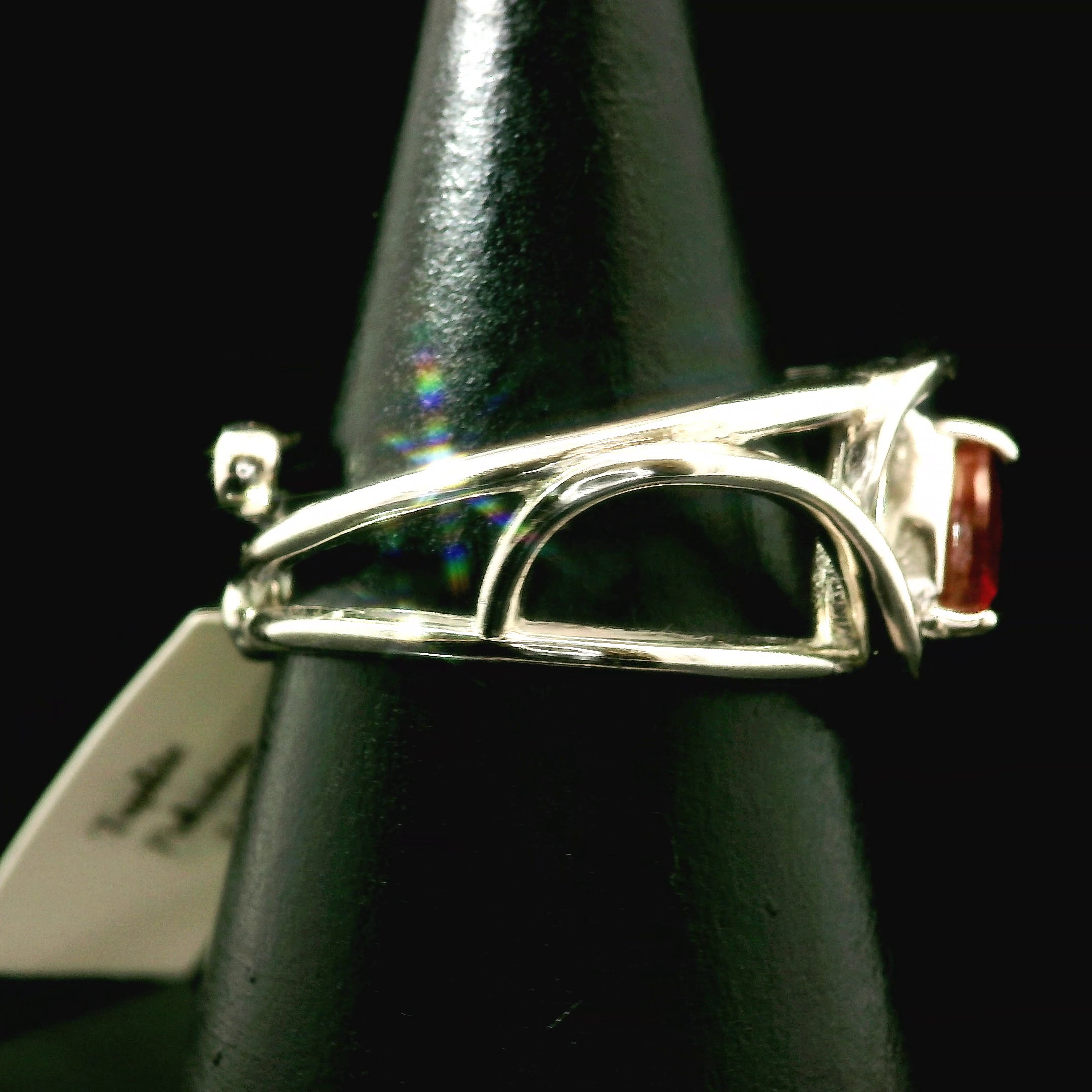 Triplite Cuff Ring 925 Silver for Joy, Love and Empowerment
