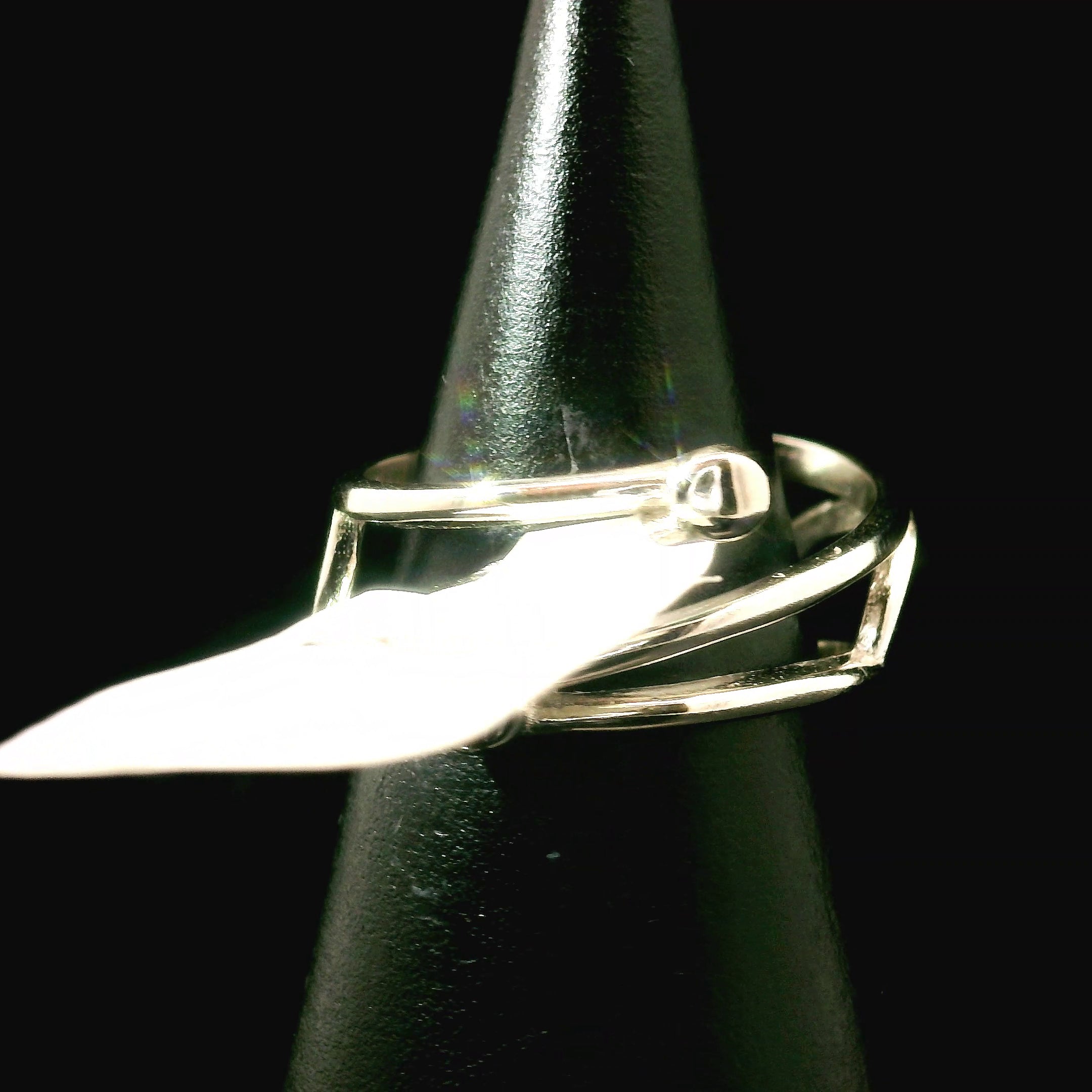 Golden Apatite Cuff Ring .925 Silver for Creation, Confidence and Manifestation