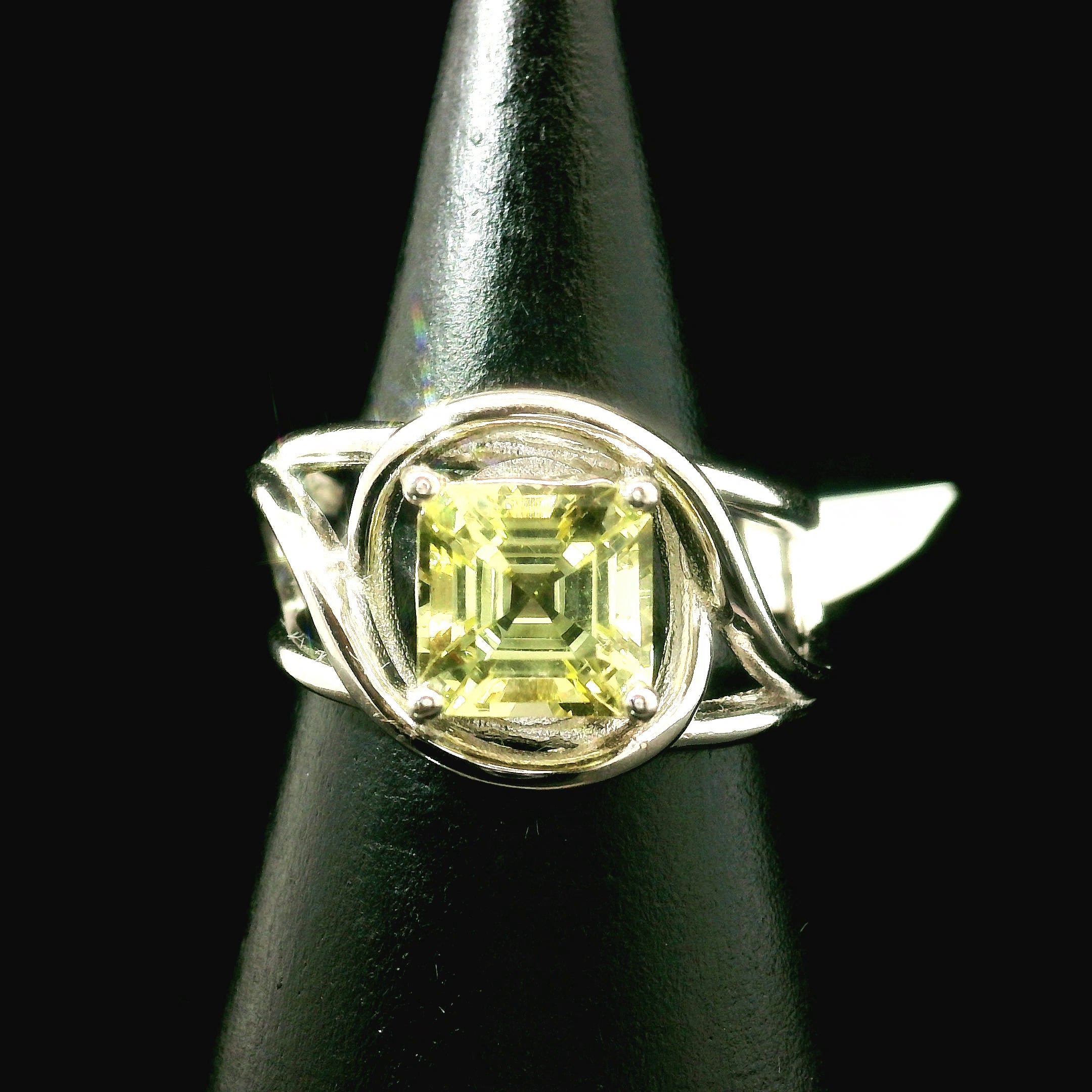 Golden Apatite Cuff Ring .925 Silver for Creation, Confidence and Manifestation