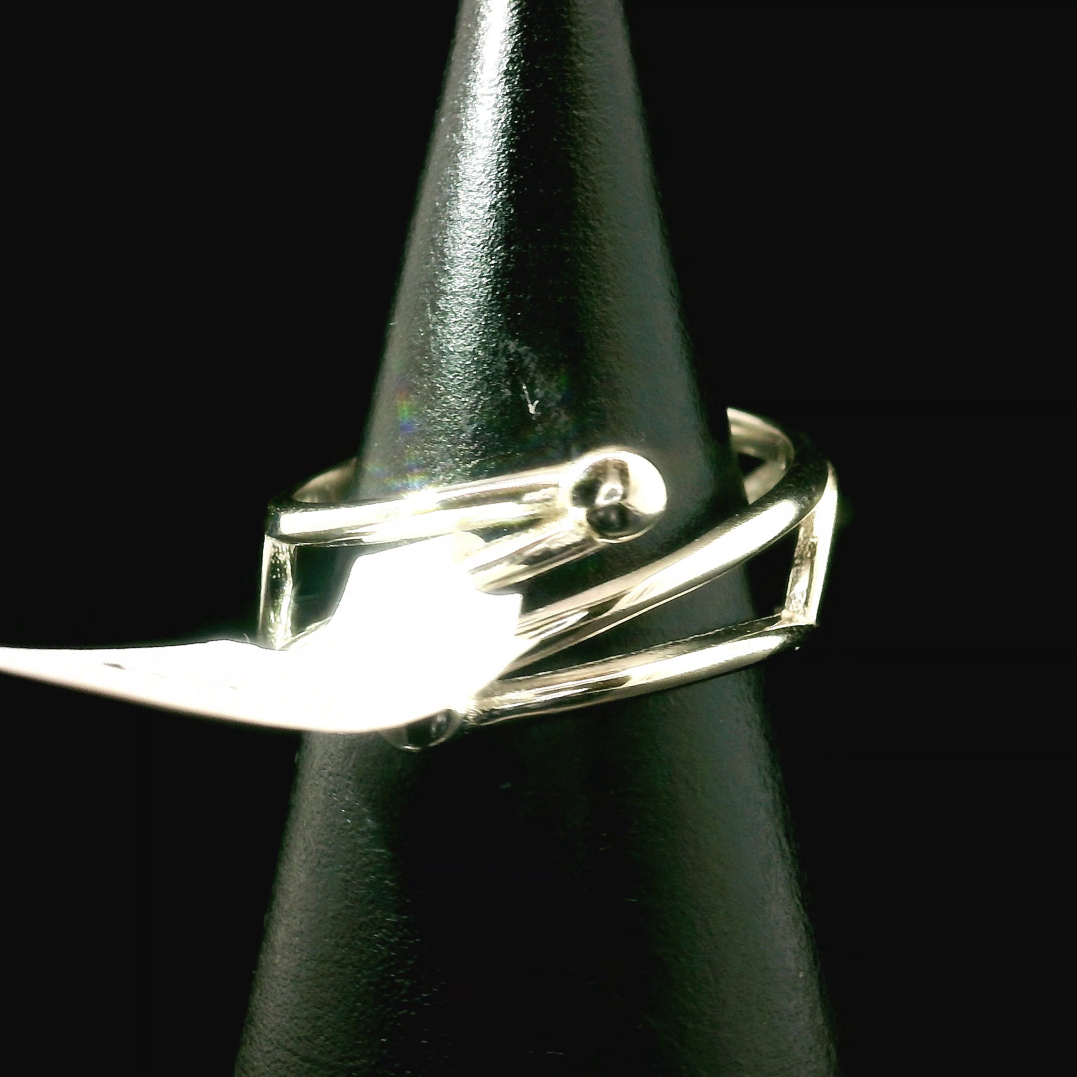 Golden Apatite Cuff Ring .925 Silver for Creation, Confidence and Manifestation