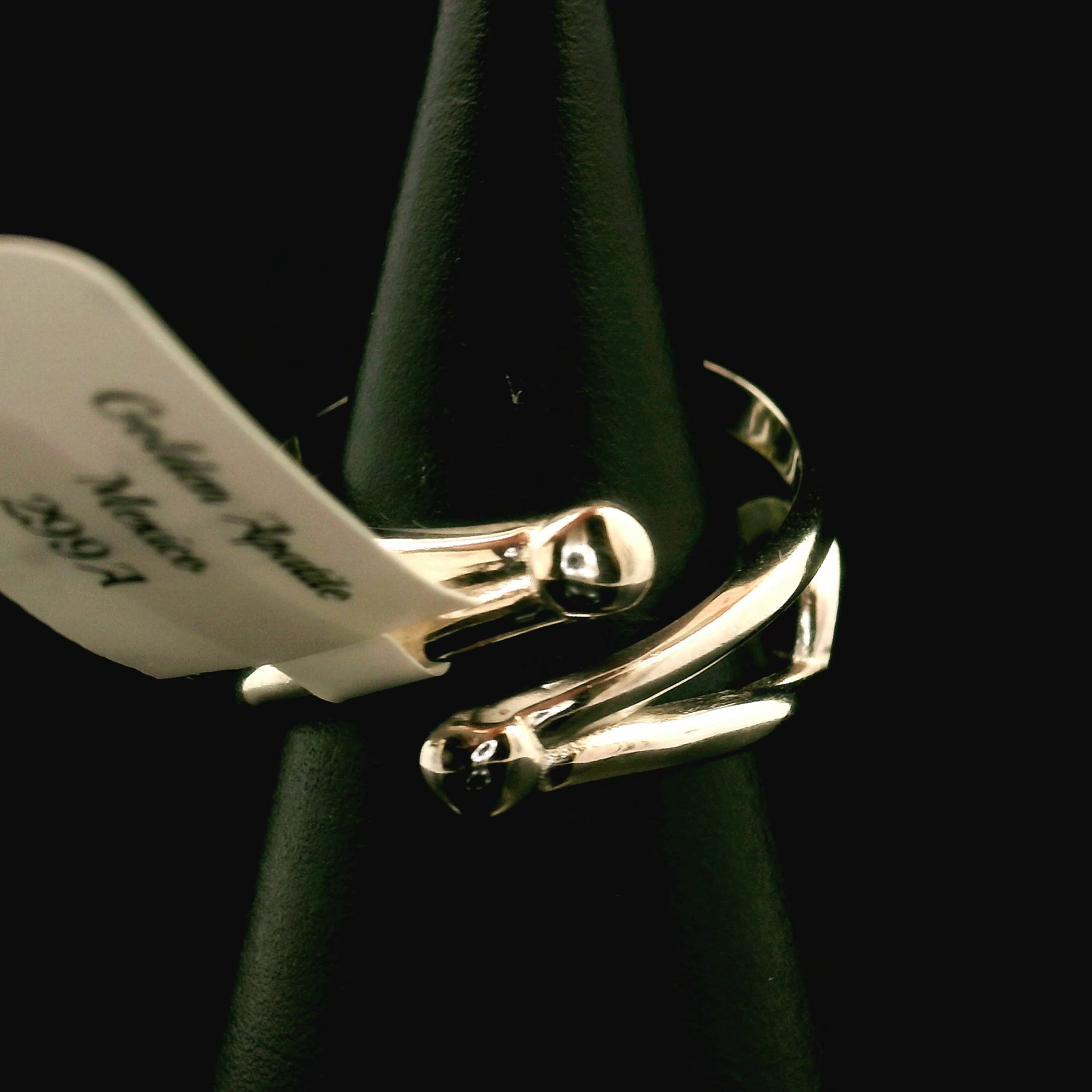 Golden Apatite Cuff Ring .925 Silver for Creation, Confidence and Manifestation