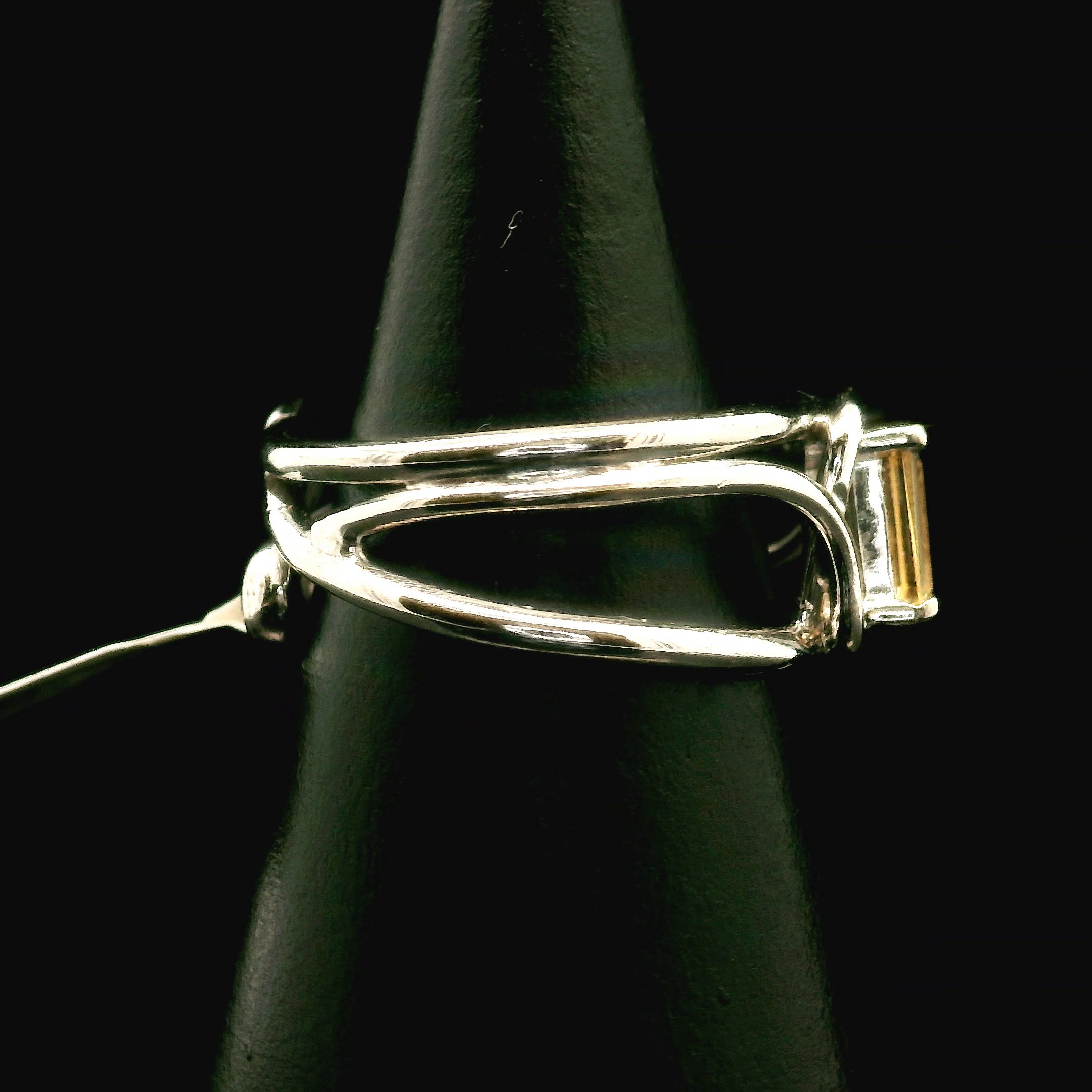 Imperial Topaz Midi Cuff Ring .925 Sterling Silver for Spiritual Transformation