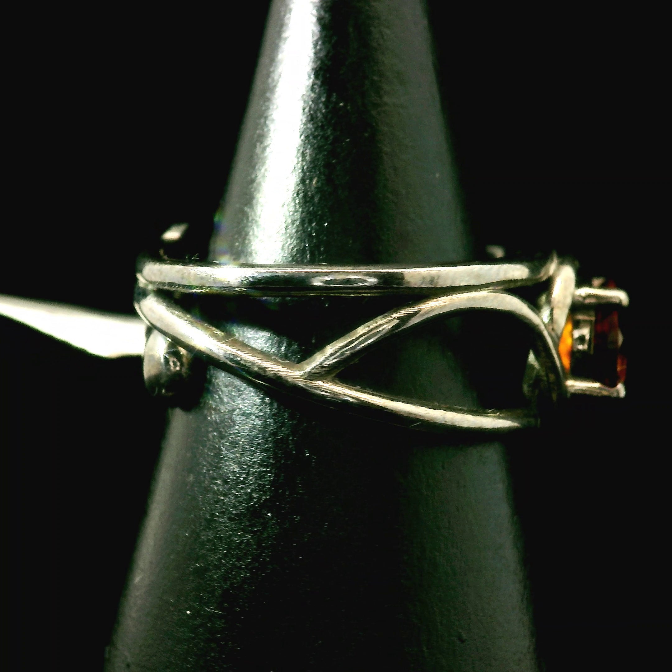 Citrine Midi Cuff Ring .925 Silver for Abundance, Good Luck and Positivity