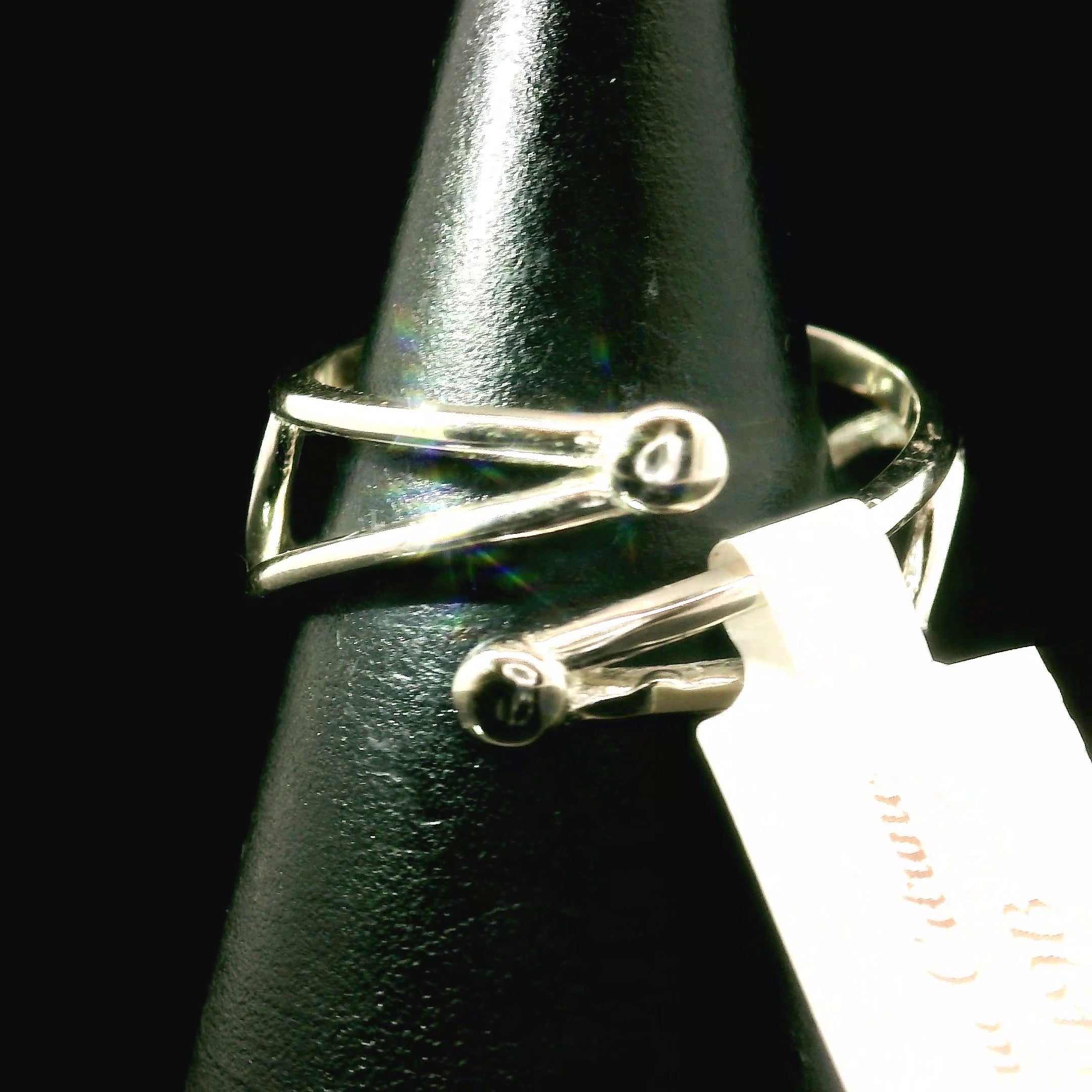 Madeira Citrine Heart Cuff Ring .925 Silver for Abundance, Good Luck and Positivity