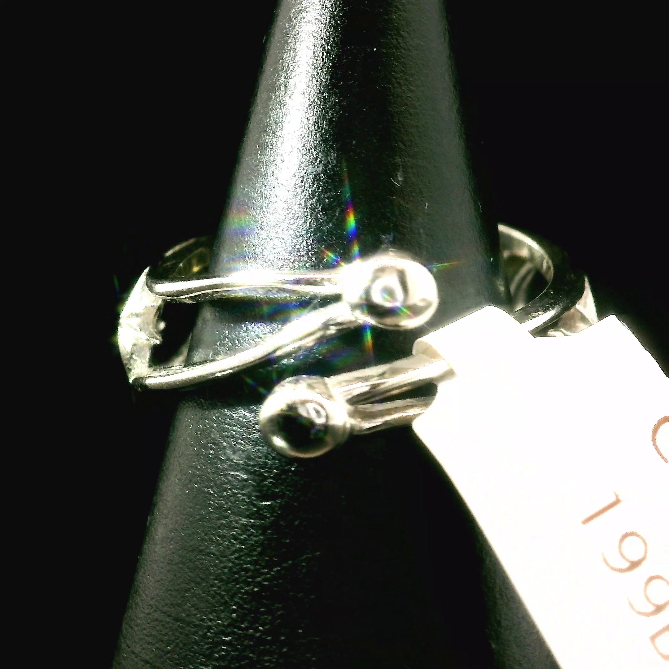 Citrine Triple Moon Cuff Ring .925 Silver for Abundance, Good Luck and Positivity