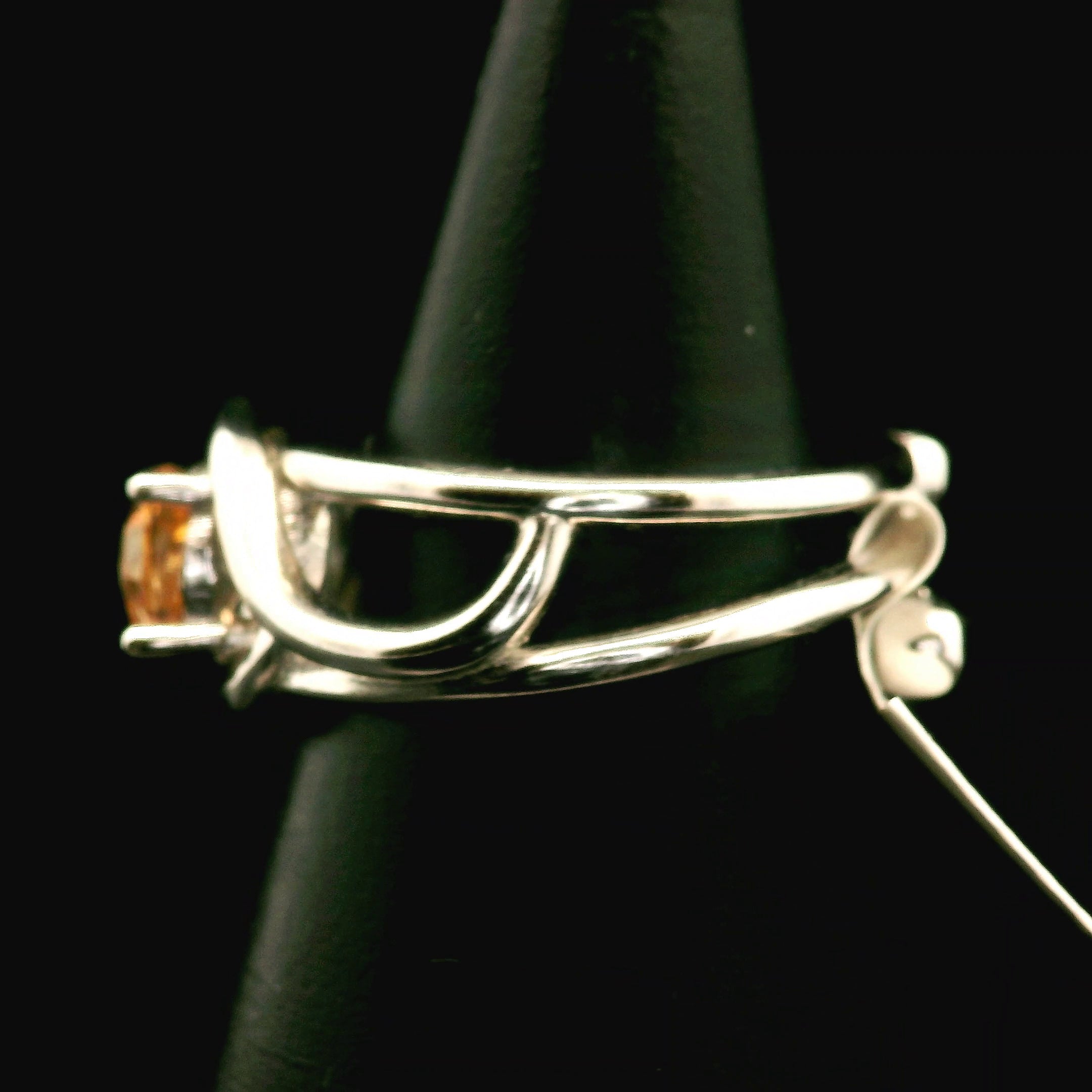 Yellow Sapphire Cuff Ring .925 Sterling Silver for Enhancing Committment and Purity in Relationships